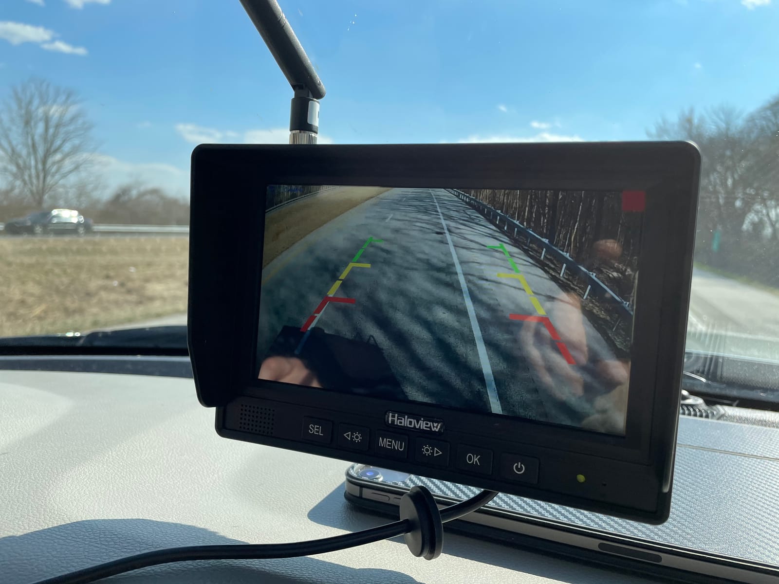 Haloview MC7108 Wireless RV Backup Camera System 7'' Monitor Built in DVR Rear View Camera with Infrared Night Vision and Wide Viewing Angle for Truck/Trailer/RV/Pickups/Camping Car/Van/Farm customer photo 1