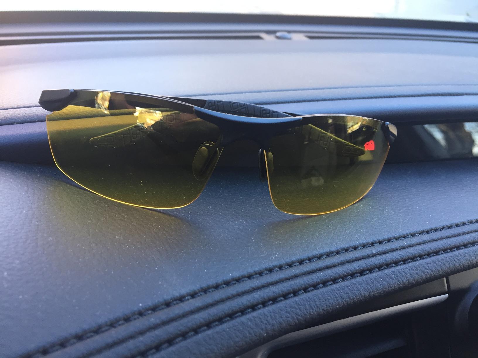 Men's Fashion Polarized Photochromic Sunglasses for Day and Night,UV 400 Clear Vision for Driving Cycling Outdoor customer photo 2