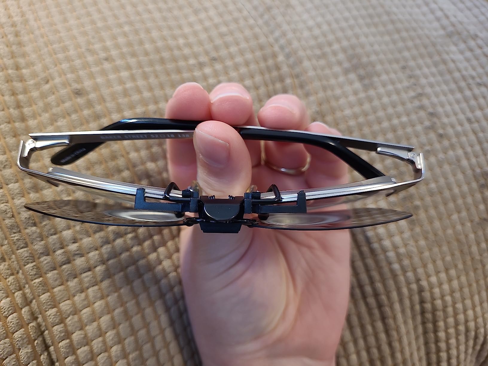 Success Eyewear Clip On Sunglasses Flip Up Polarized Sunglasses Clip onto Eyeglasses Over Prescription Glasses Case Included customer photo 2