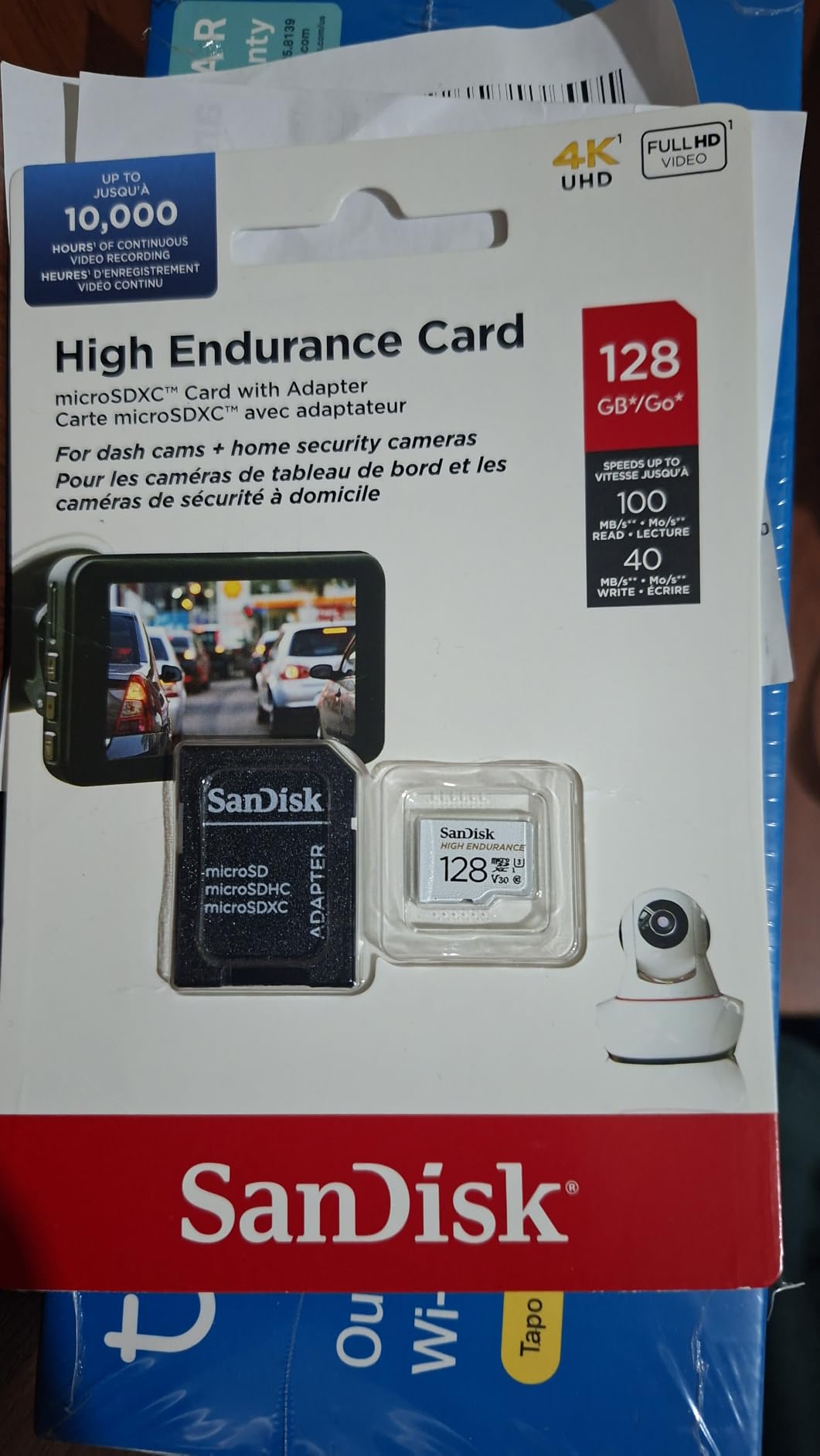 SanDisk 128GB High Endurance Video microSDXC Card with Adapter for Dash Cam and Home Monitoring Systems - C10, U3, V30, 4K UHD customer photo 2
