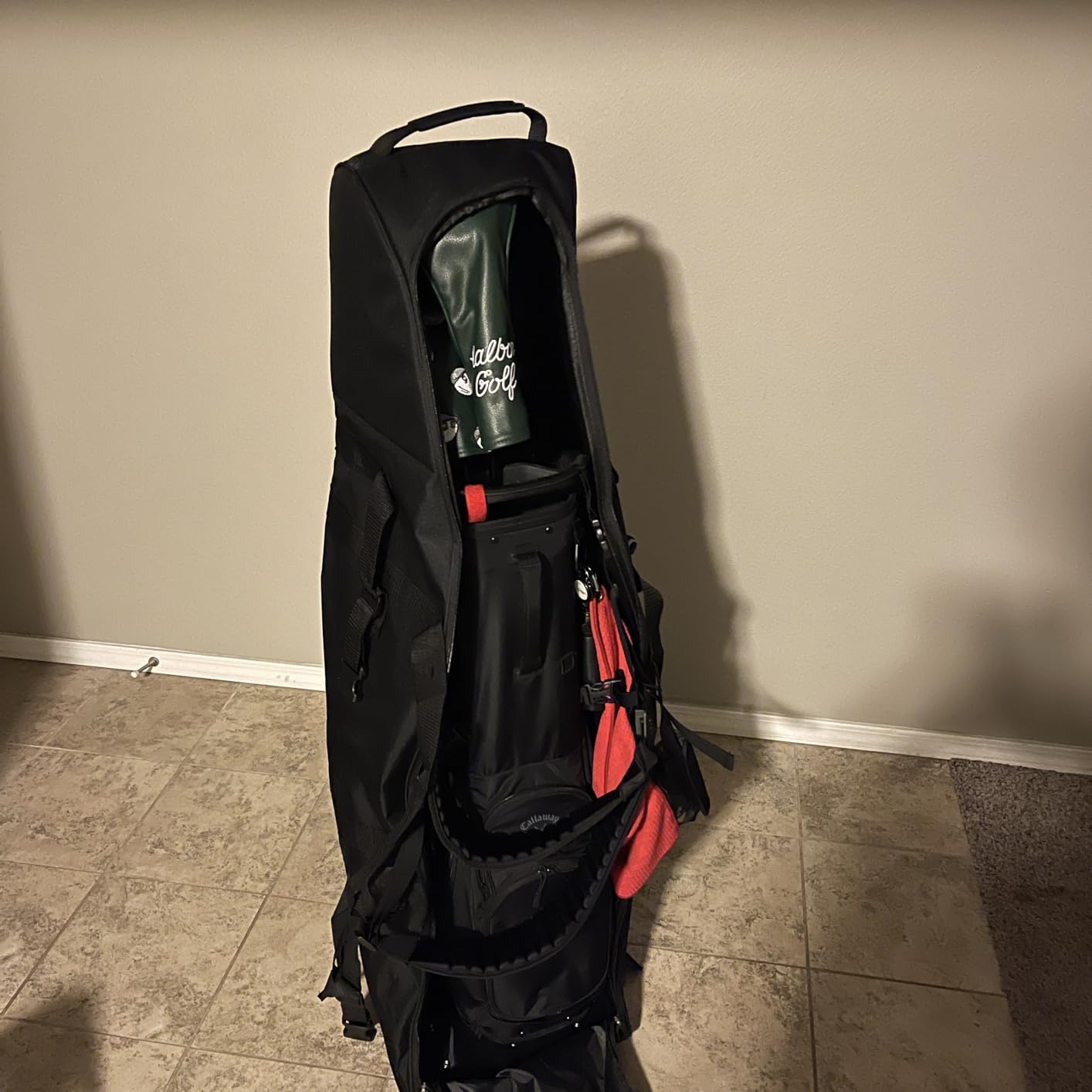 Himal Outdoors Soft-Sided Golf Travel Bag with Wheels, 600D Oxford Fabric customer photo 1