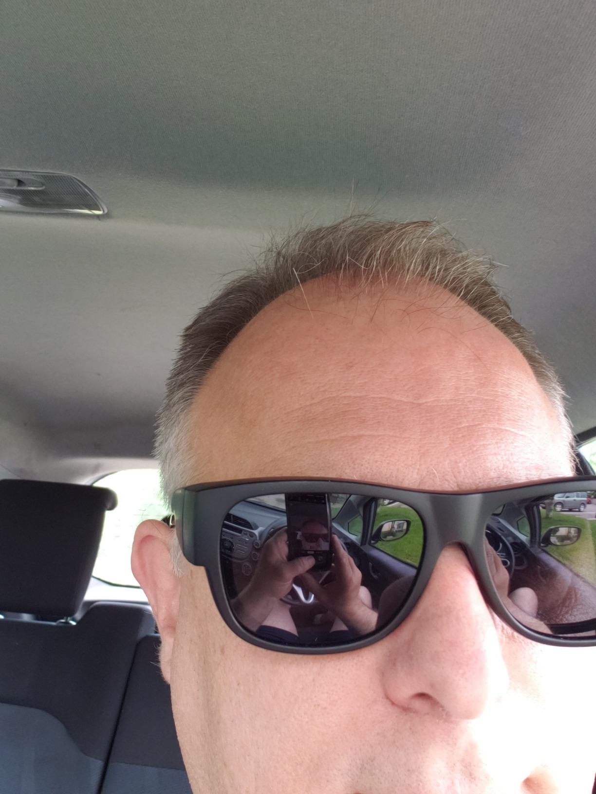 The Fresh High Definition Polarized Wrap Around Shield Sunglasses for Glasses - Leather Eyeglasses Case customer photo 2