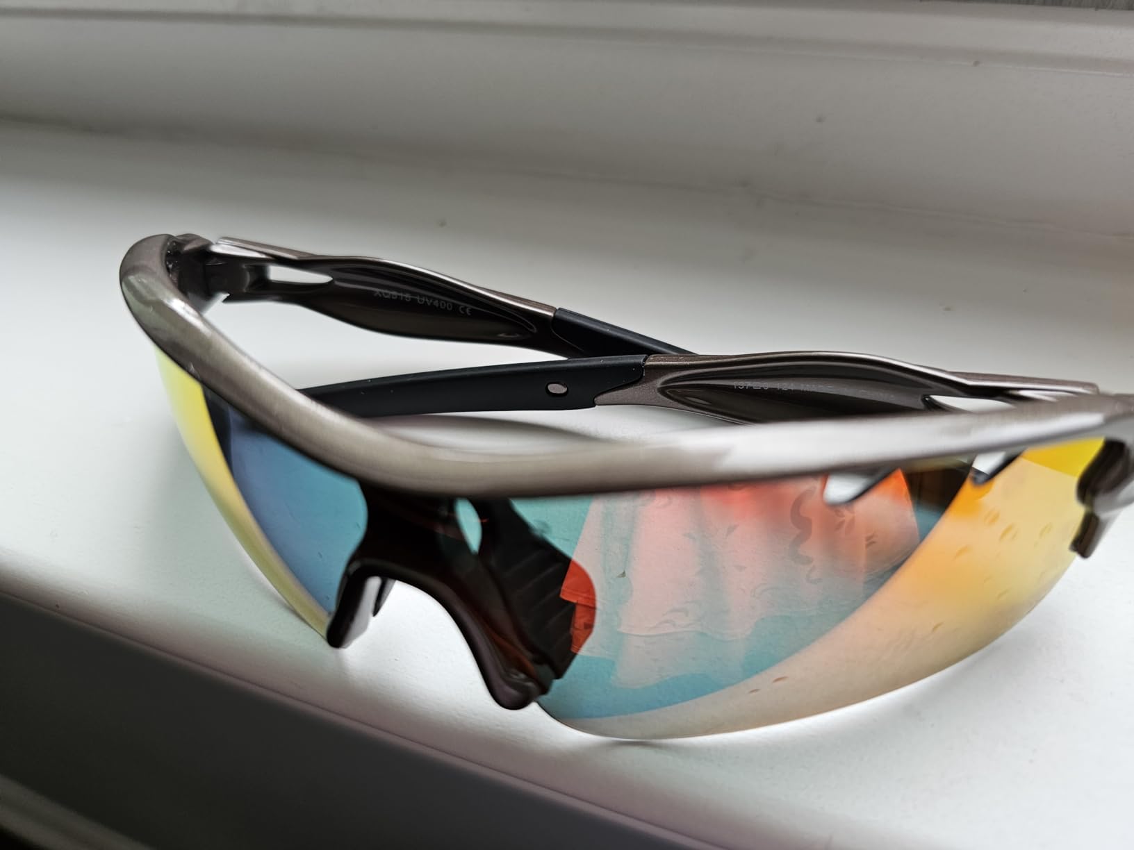BangLong Polarized UV400 Sports Sunglasses with 5 Lenses for Men Women | TR90 Flexible Frame, 5 Interchangeable Lens with RX Insert, 0.9oz Sports Glasses for Running Cycling Baseball Hiking customer photo 2