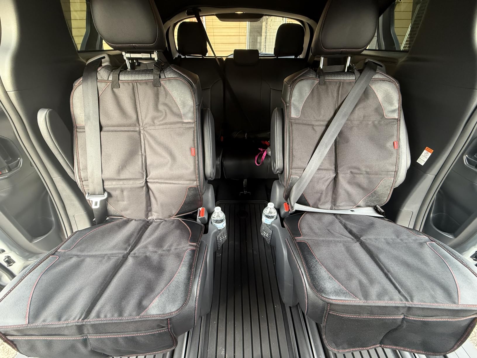 MORROLS Car Seat Protector, 2 Pack Carseat Protector with Thick Padding, Baby/Pets for Child Car Seat-Mesh Pockets-Waterproof-Universal Size(Black) customer photo 1