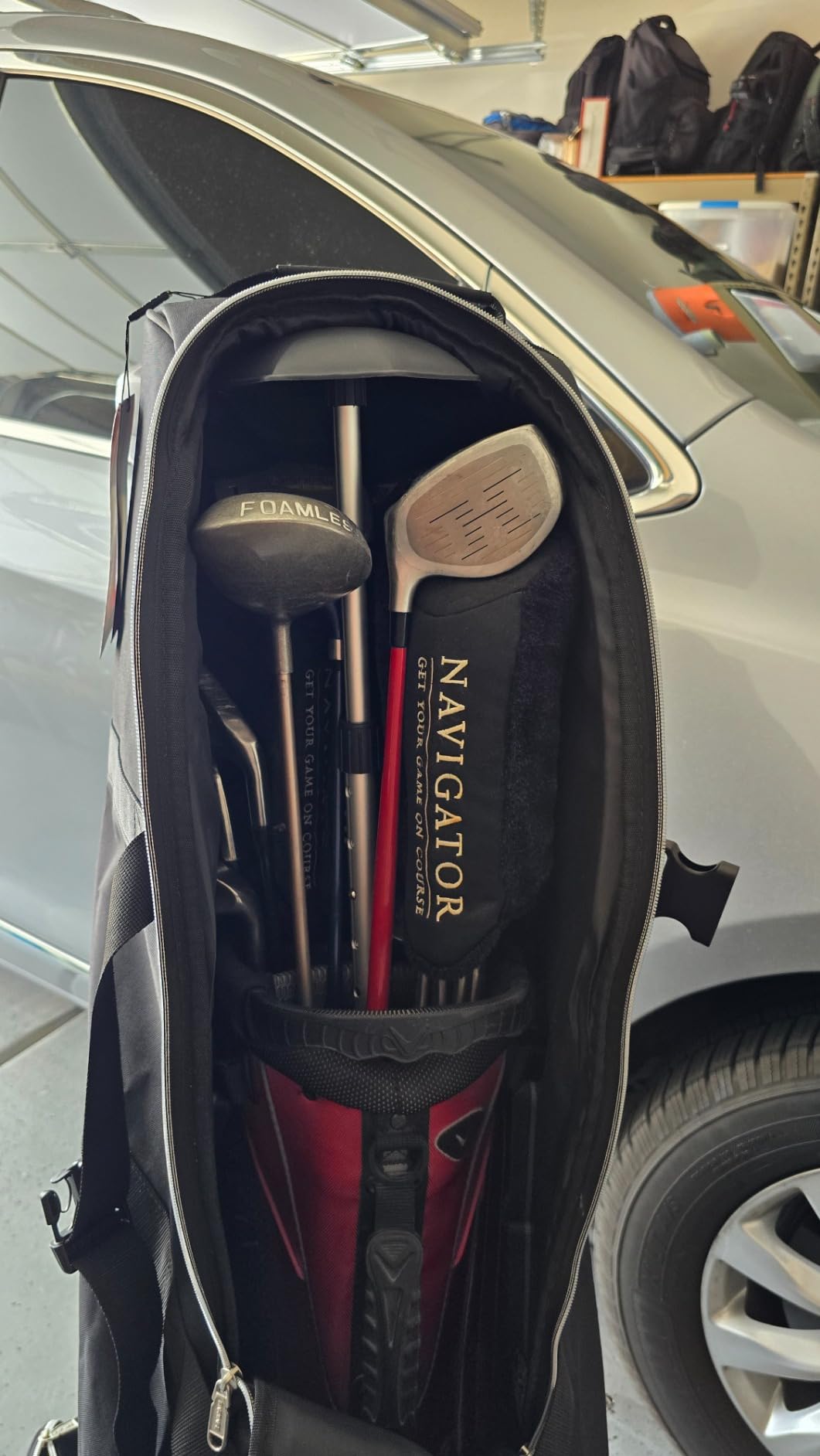 Golf Travel Bag with Wheels, Airline Travel Case, 600D Oxford customer photo 2