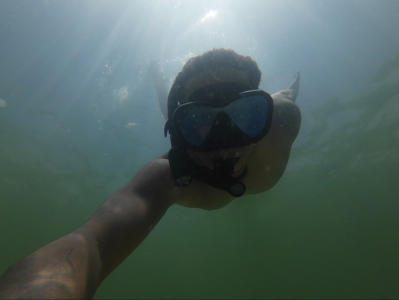 Snorkel Set Adults, Snorkel Mask and Dual Drain Valve Dry Snorkel customer photo 1