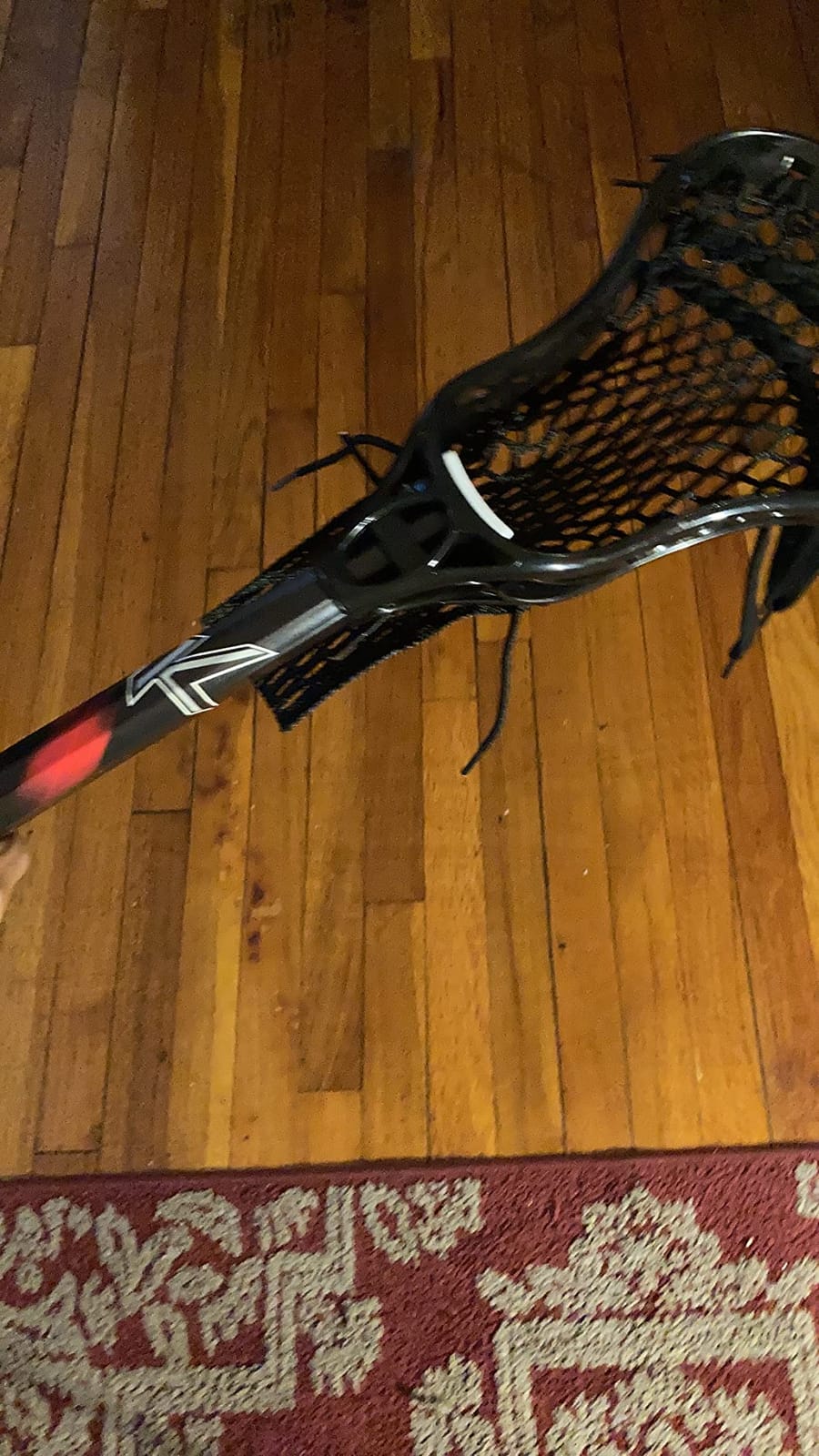 Lacrosse Complete Junior Stick with Shaft & Head,Red/Black customer photo 2