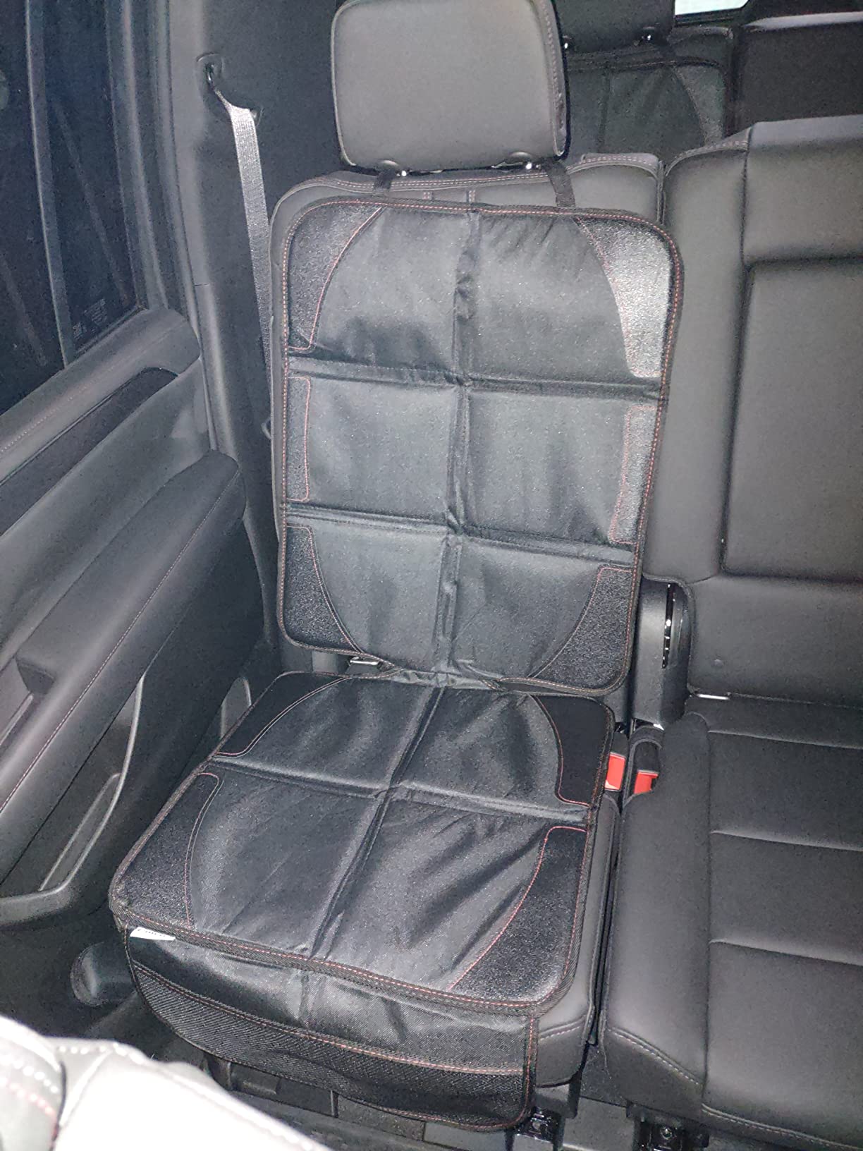 Gimars Car Seat Protector, 2 Pack, Waterproof 600D Fabric Carseat Protector Car Seat Cover for Child Car Seat with Nonslip Backing Mesh Pockets for Baby and Pet SUV Sedan Truck Leather Seats customer photo 1