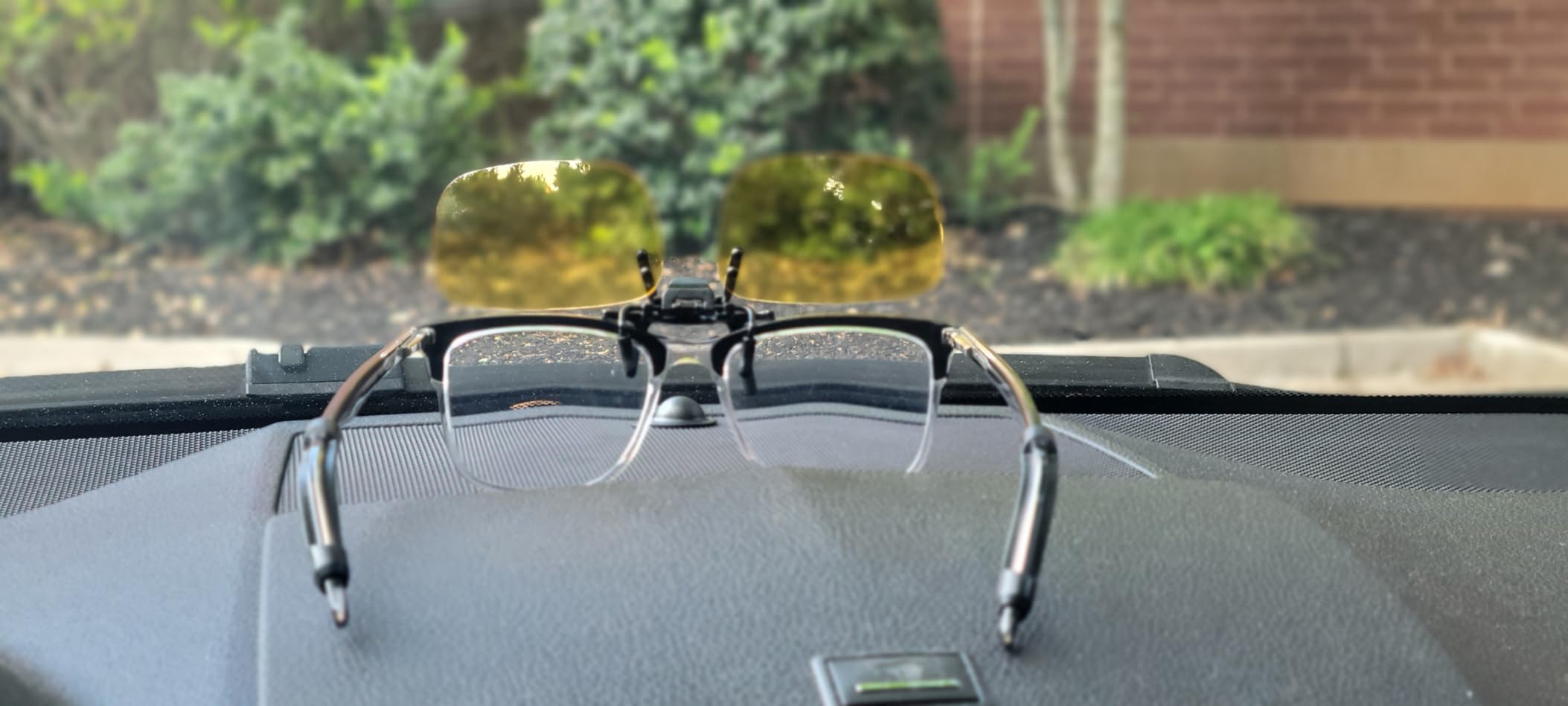 Hifot Clip on Sunglasses 4 Pack,Polarized Lens Fit Over Prescription Glasses,Flip up Rimless Sunglasses customer photo 1