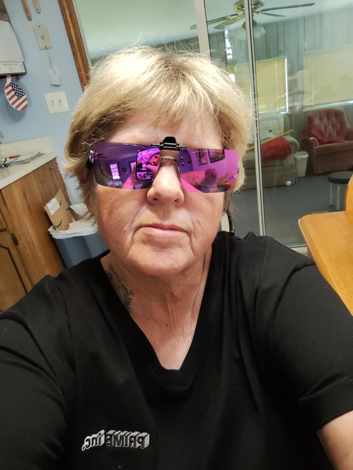 Hifot Clip on Sunglasses 4 Pack,Polarized Lens Fit Over Prescription Glasses,Flip up Rimless Sunglasses customer photo 2
