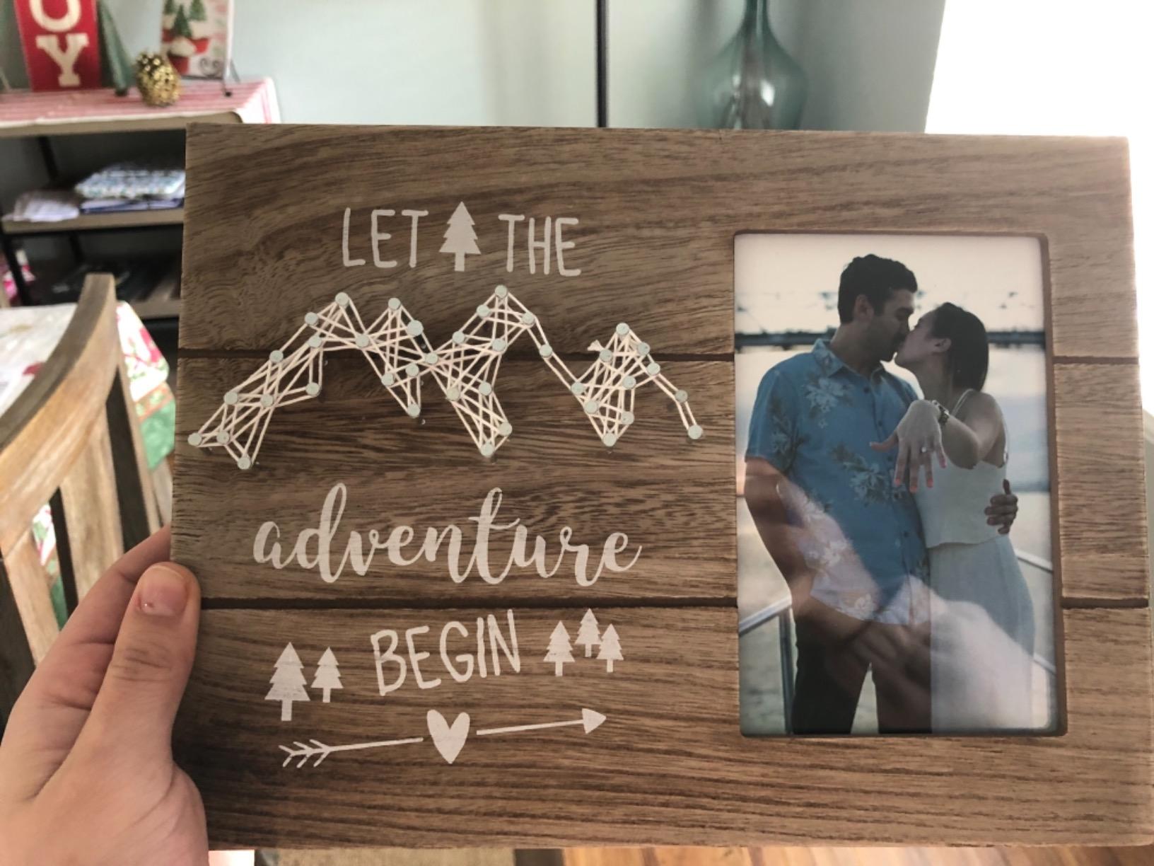 VILIGHT Engagement Married Hiking Frame Let The Adventure Begin 4x6 customer photo 2