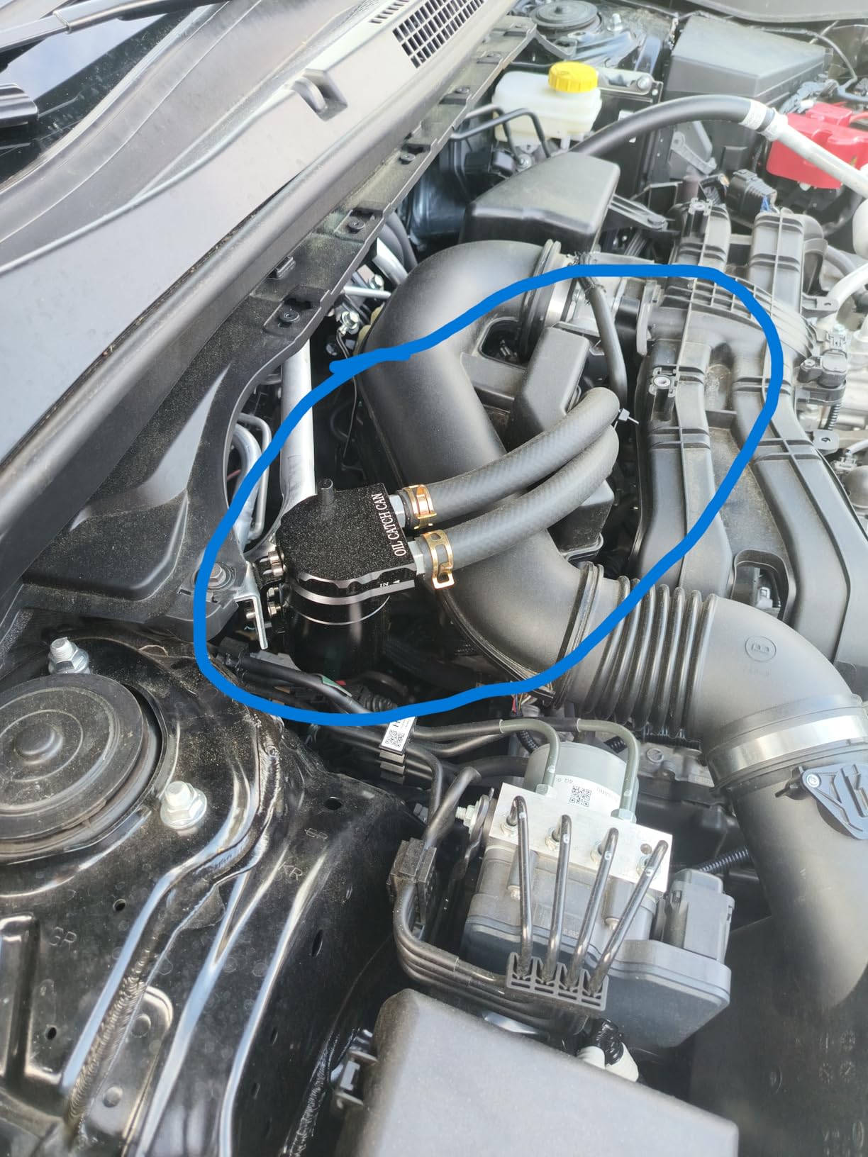 EVIL ENERGY Oil Catch Can, Universal Baffled Catch Can Kit with NBR Fuel Hose, 300ml Aluminum Air Oil Separator Tank for PCV System customer photo 2