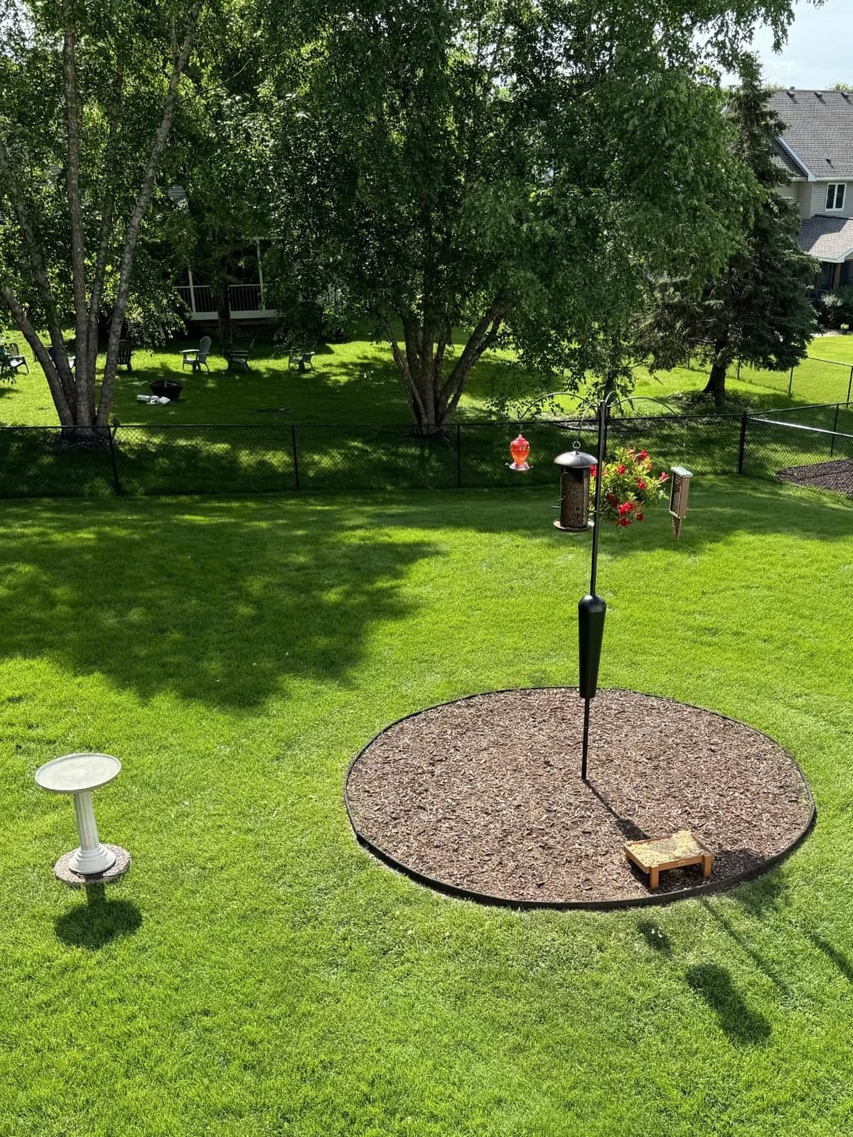 Squirrel Stopper Sequoia Squirrel Proof Bird Feeder Pole System with Patented Spring Baffle, 4 Hanging Stations, Heavy Duty Galvanized Steel with Auger, Adjustable Arms customer photo 2