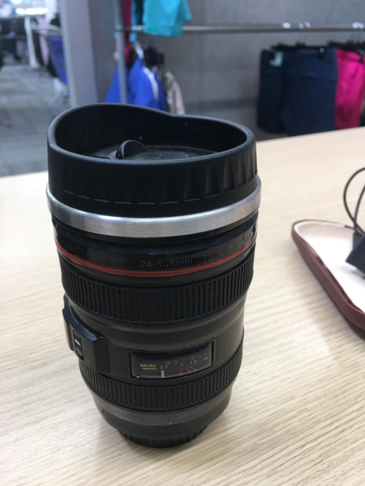 Camera Lens Coffee Mug with Slider Lid and Spoon- Realistic DSLR Thermos Cup, Novelty Gift for Photographers, Men & Women customer photo 1