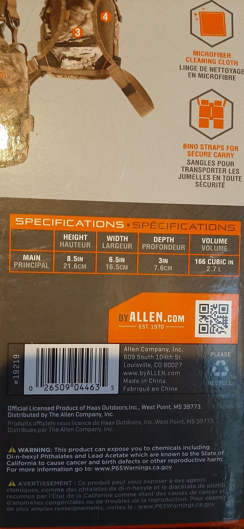 Allen Company Terrain Plateau Bino Case with Harness, Mossy Oak Break-Up Country Camo customer photo 2