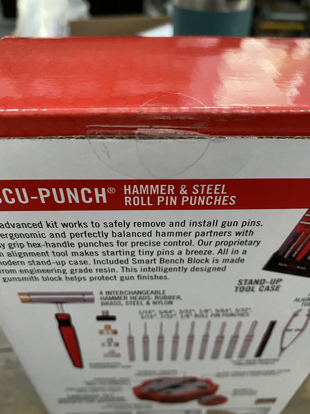 Real Avid Roll Pin Punch Set & Hammer + Non-Slip Magnetic Bench Block - 10 Nickel-Plated Steel Roll Pin Punches, 4 Interchangeable Hammer Heads customer photo 1