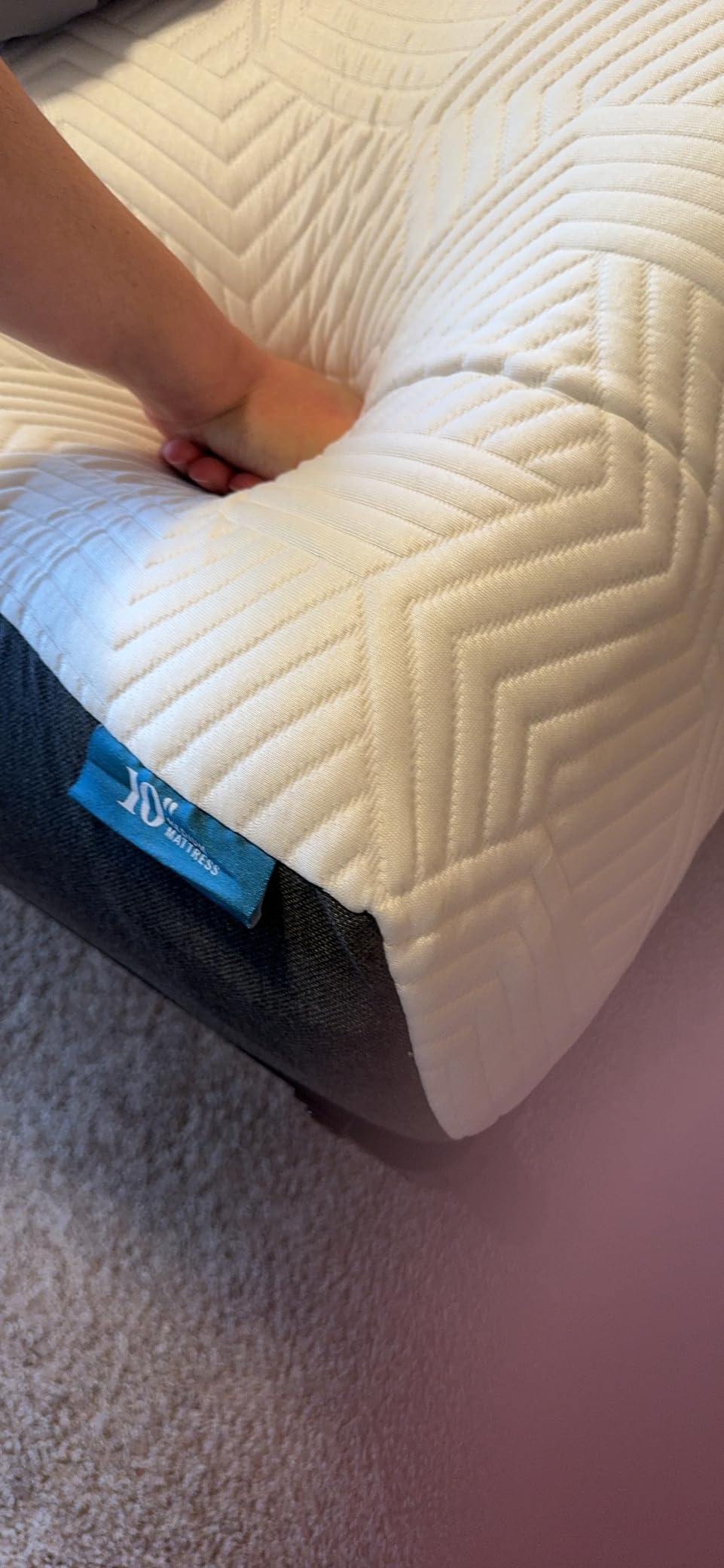 Lucid 10 Inch Memory Foam Mattress - Medium Feel - Infused with Refreshing Bamboo Charcoal and Cooling Gel - Bed in a Box - Temperature Regulating - Short Queen Size - RV or Camper Van Size customer photo 2