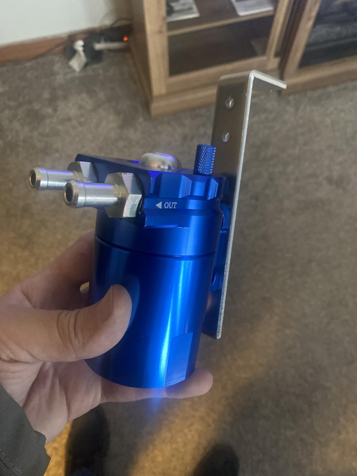 EVIL ENERGY Oil Catch Can, Universal Baffled Catch Can Kit with Breather Filter, 300ml Aluminum Air Oil Separator Tank NBR Fuel Hose Kits for PCV System customer photo 2