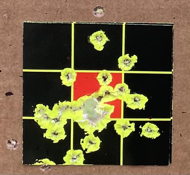 Splatter Shooting Targets 3 Inch Reactive Paper Target Stickers 250pcs Self Adhesive Target Roll for Indoor and Outdoor Range - BB Gun, Pellet Gun, Airsoft, Rifle customer photo 1