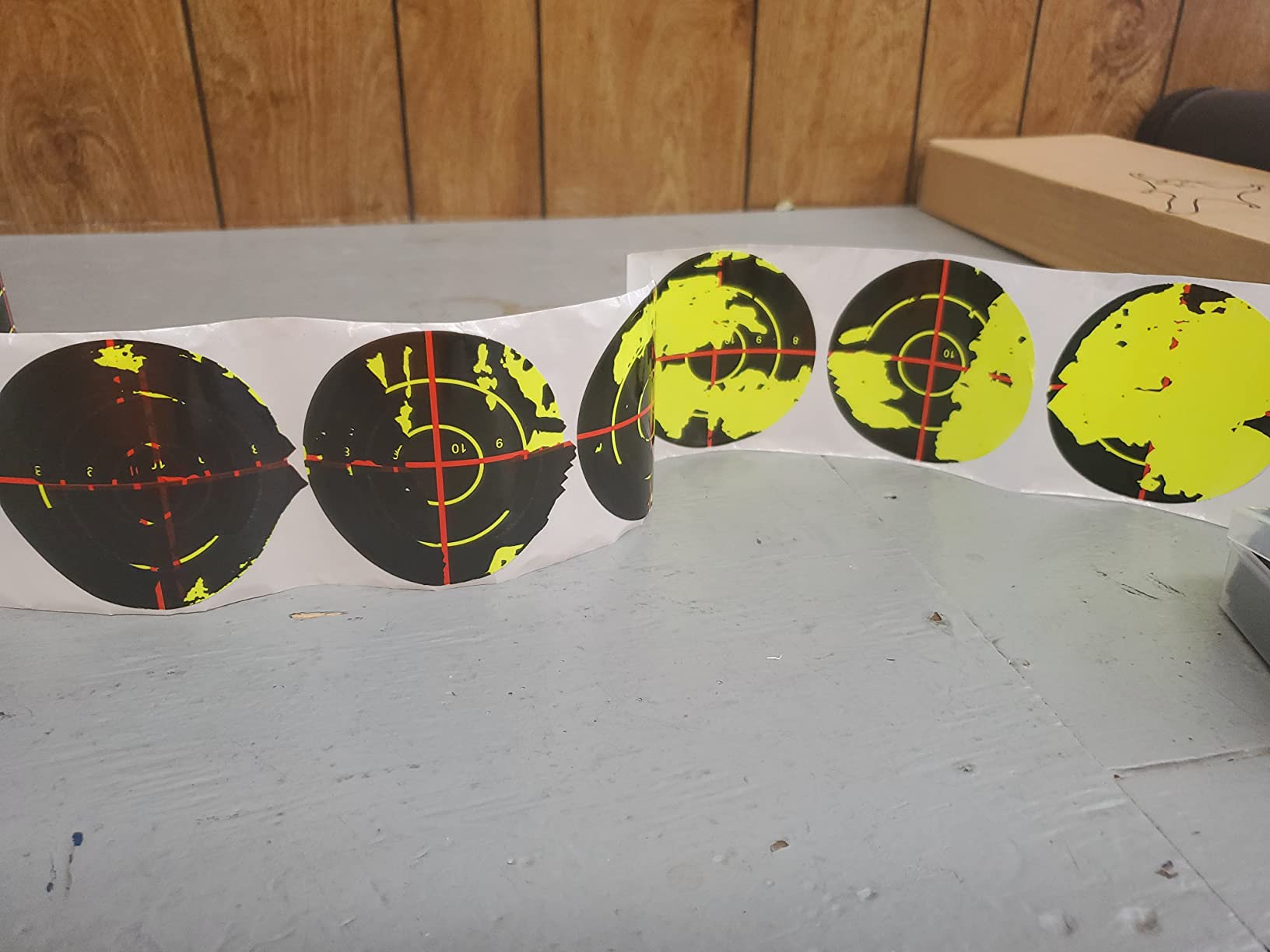 Splatter Targets for Shooting 3 Inch Reactive Paper Target Stickers 250 Self Adhesive Target Roll for BB Gun, Pellet Gun, Airsoft, Pistol, Rifle Shooting Practice customer photo 2