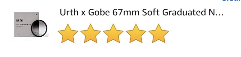 Urth 82mm Soft Graduated ND8 Lens Filter (Plus) | 3-Stop, HD Optical Glass 20-Layer Nano-Coated Soft Grad Neutral Density Camera Lens Exposure Balance Filter customer photo 1