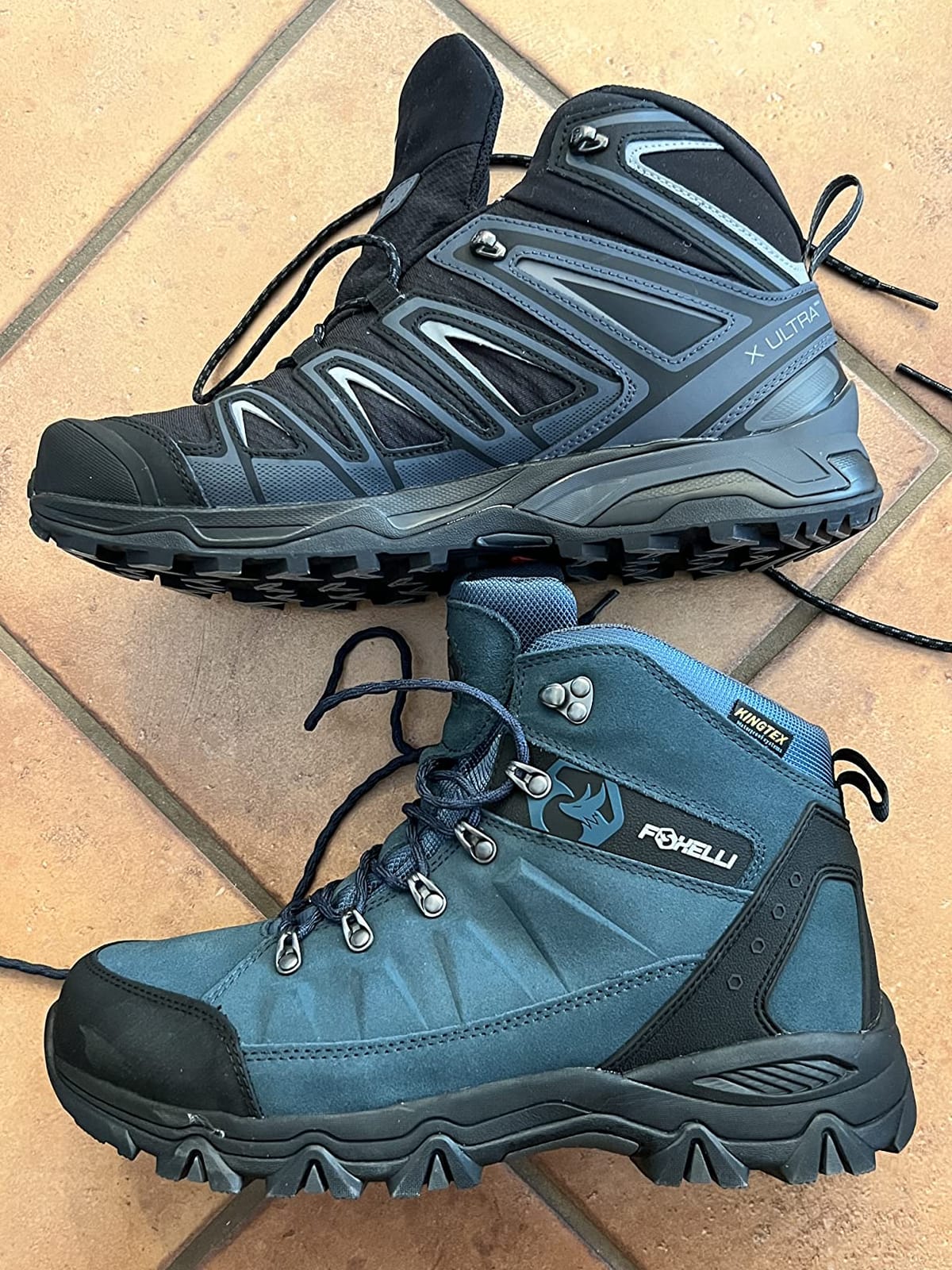 Foxelli Men’s Hiking Boots – Waterproof Breathable & Lightweight Suede Leather Hiking Boots for Men customer photo 1