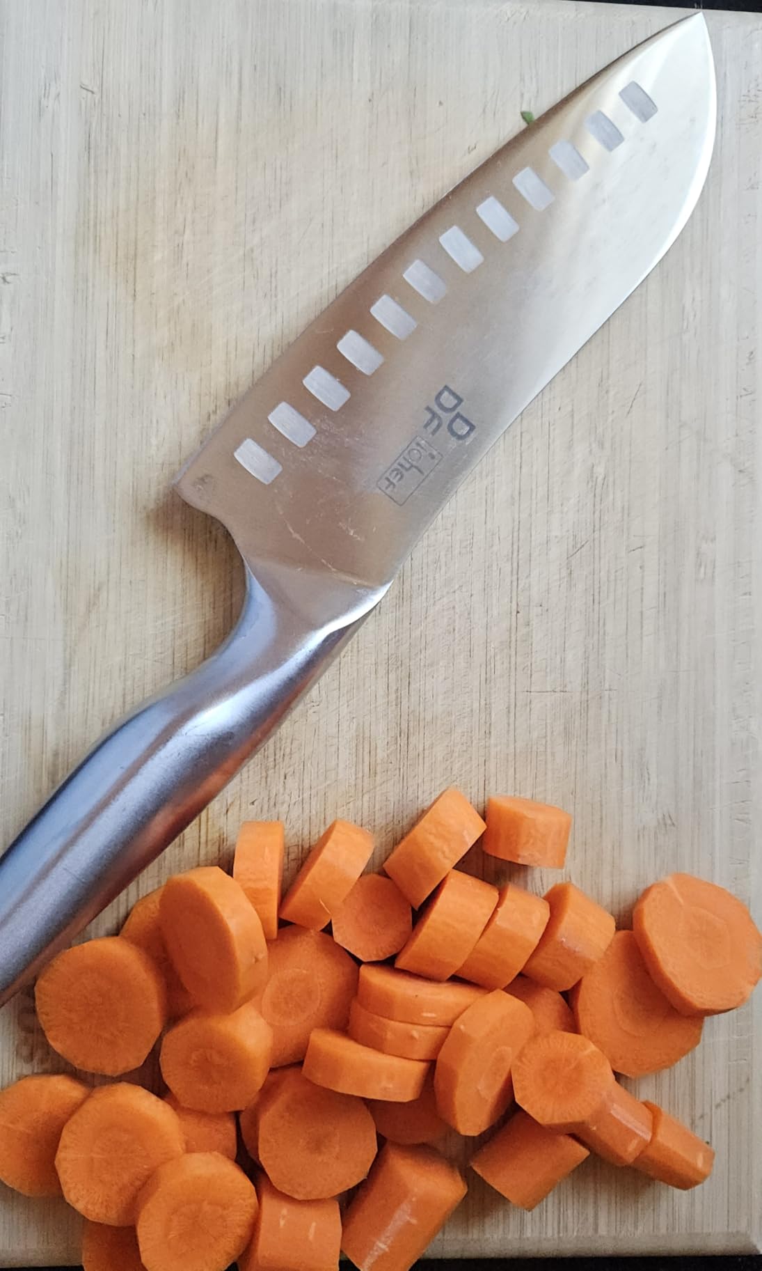 Chef Knife 7 Inch, High-Carbon Stainless Steel Santoku, Dishwasher Safe customer photo 1