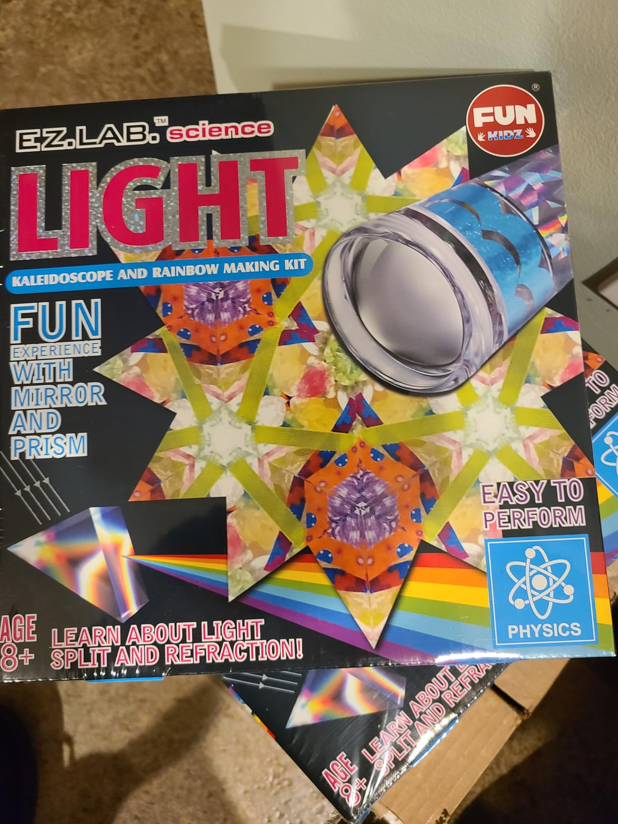 Twins Kaleidoscope Kit for Kids, FunKidz DIY Kaleidoscope Making Craft Kit with Prism Gift Optical Illusion Science Experiment Educational STEM Toy customer photo 1