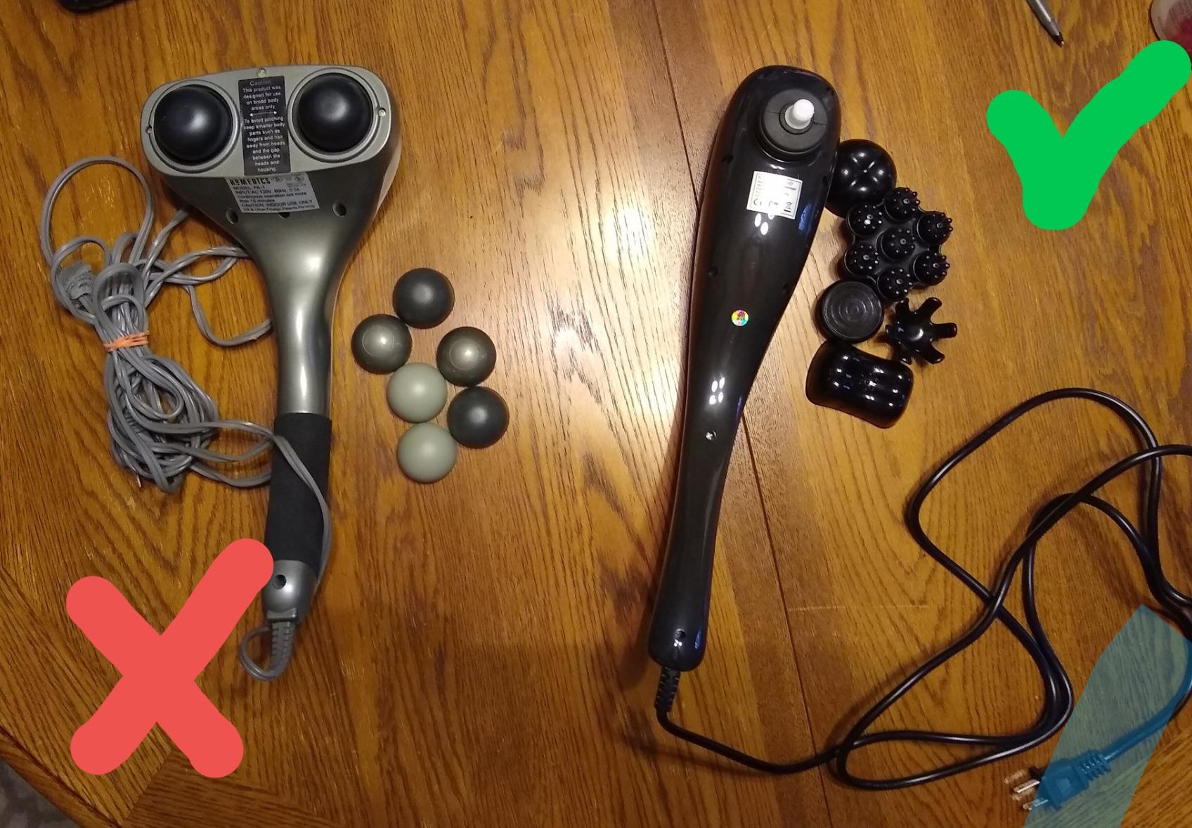 MEGAWISE Handheld Percussion Massager for Back, 3600 RPM, 5 speeds, 7 Heads customer photo 2