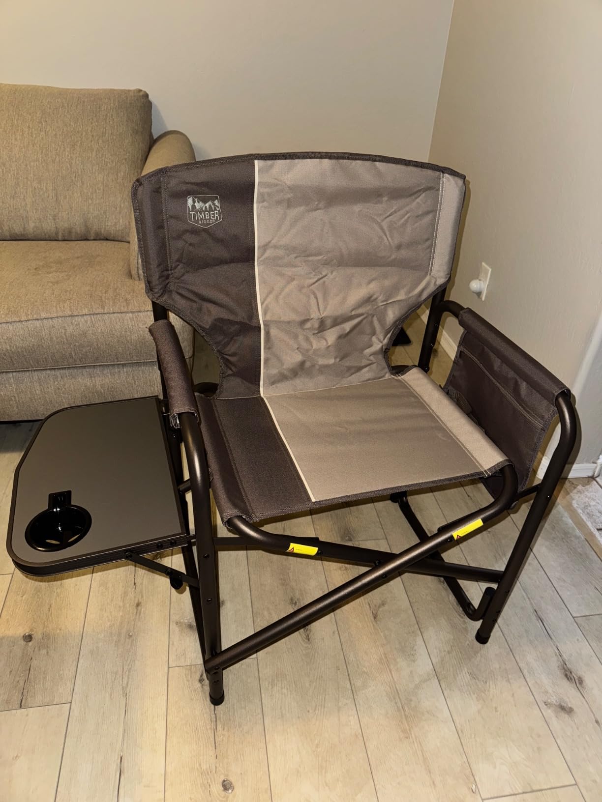 TIMBER RIDGE Aluminum Oversized Camping Chair, Support 400lbs | Lightweight Directors Chair Foldable with Side Table Detachable Side Pocket for Outdoor Camping, Lawn, Picnic customer photo 1