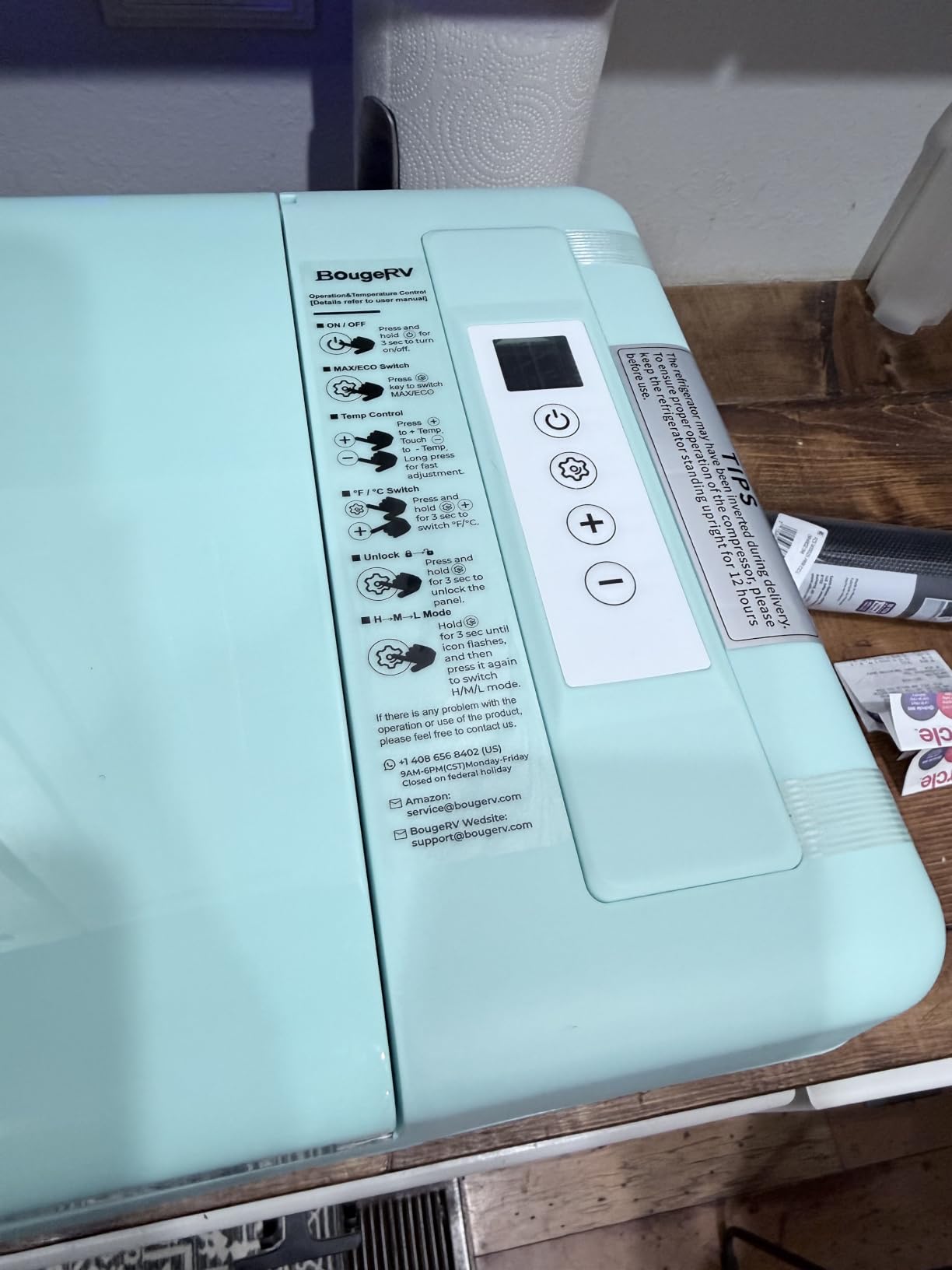 BougeRV 12v refrigerator 23 Quart, -8℉~50℉ Portable Freezer for Car, Grey customer photo 1