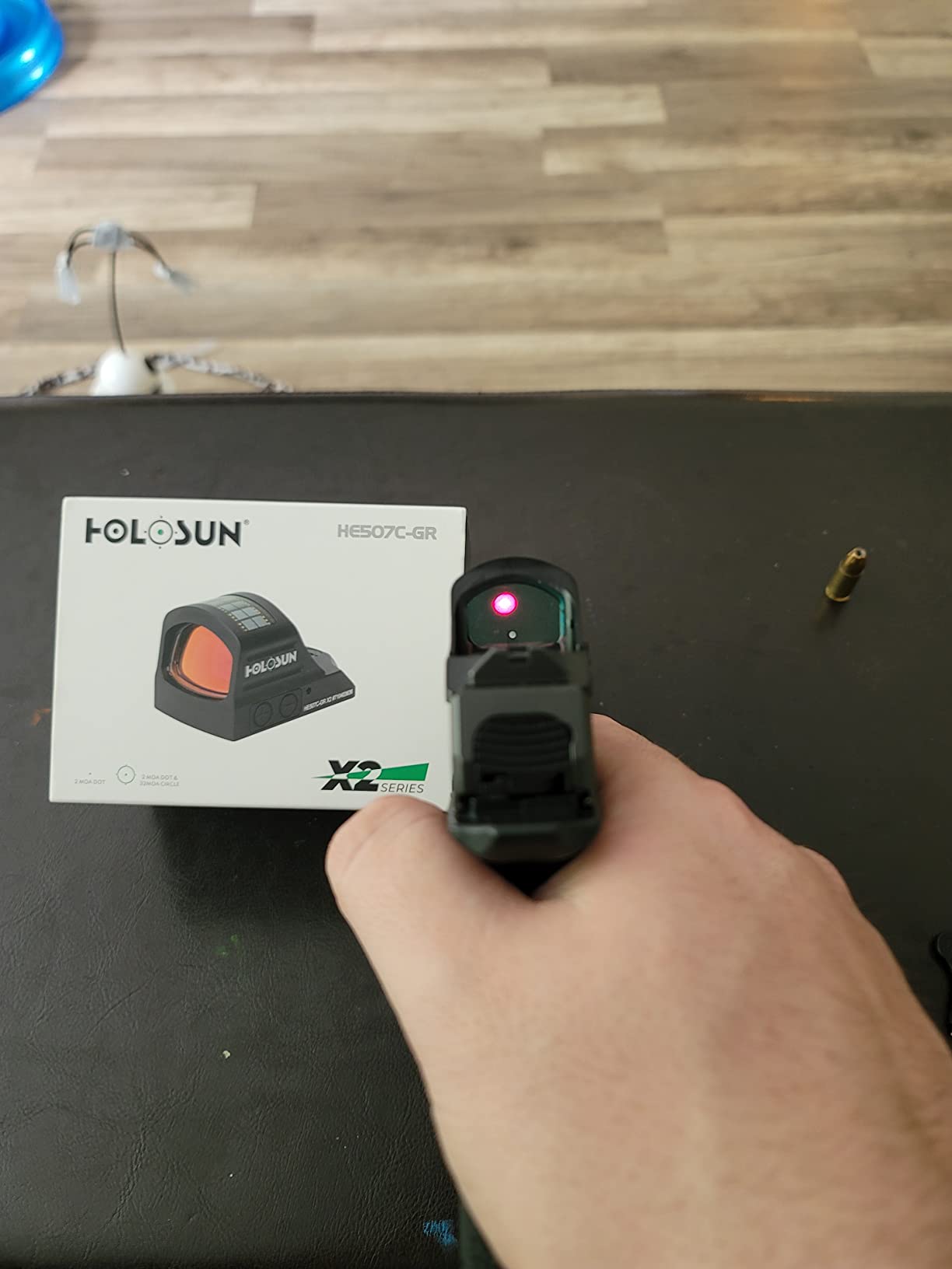 HOLOSUN 407C/507C-X2 Series, 2 MOA Dot, 32 MOA Circle Dot Options, 7075 Aluminum, Open, Solar, Shake Awake, RMR Footprint (Red or Green Reticle) (Black, Burnt Bronze) customer photo 2