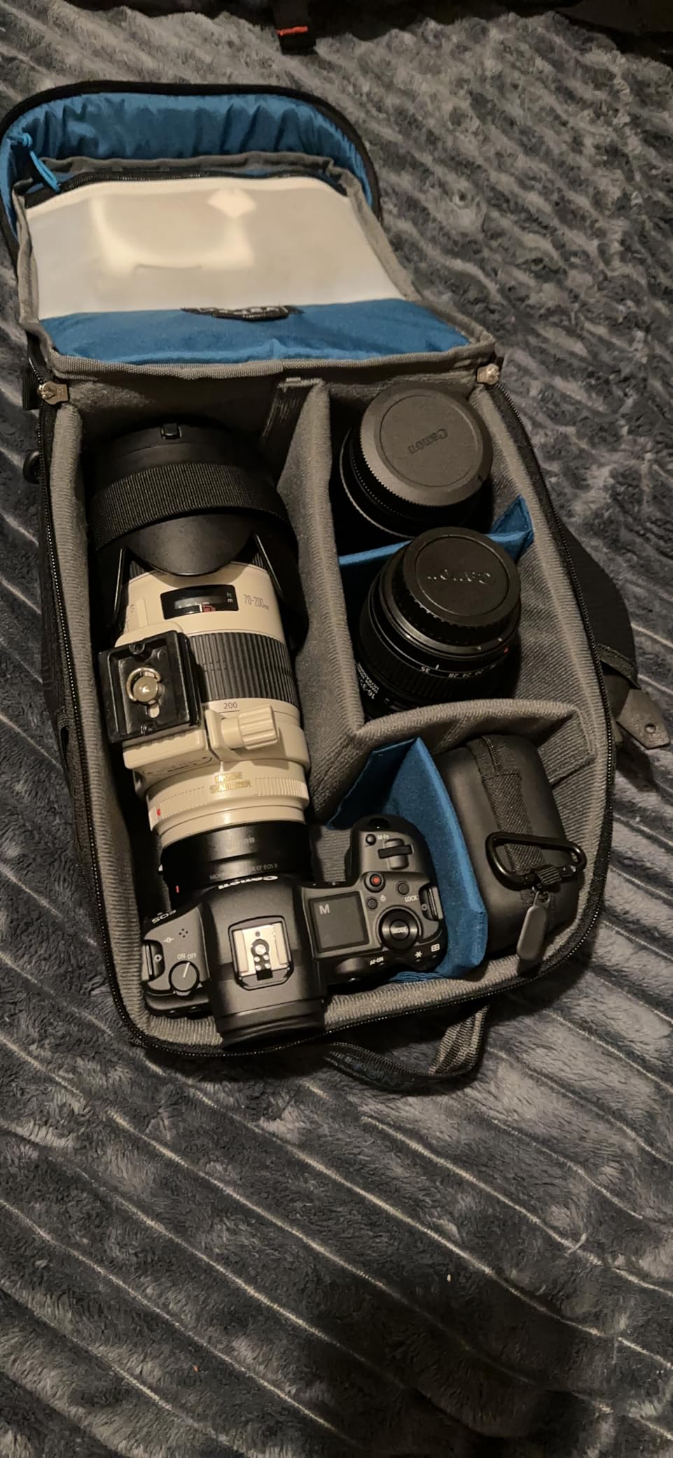 Tenba BYOB 10 DSLR Backpack Insert - Turns any bag into a camera bag for DSLR and Mirrorless cameras and lenses - Blue customer photo 1
