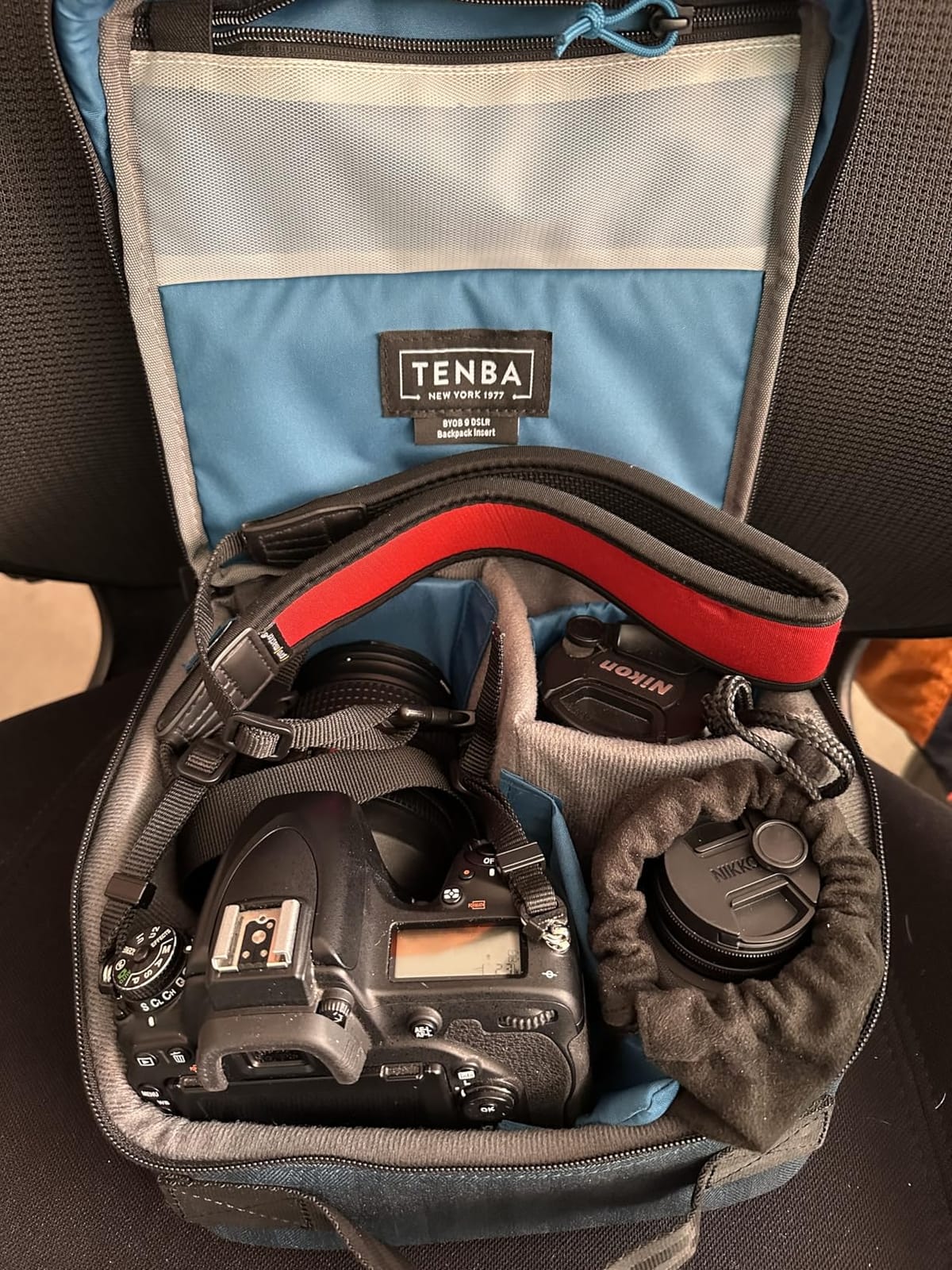 Tenba BYOB 10 DSLR Backpack Insert - Turns any bag into a camera bag for DSLR and Mirrorless cameras and lenses - Blue customer photo 2