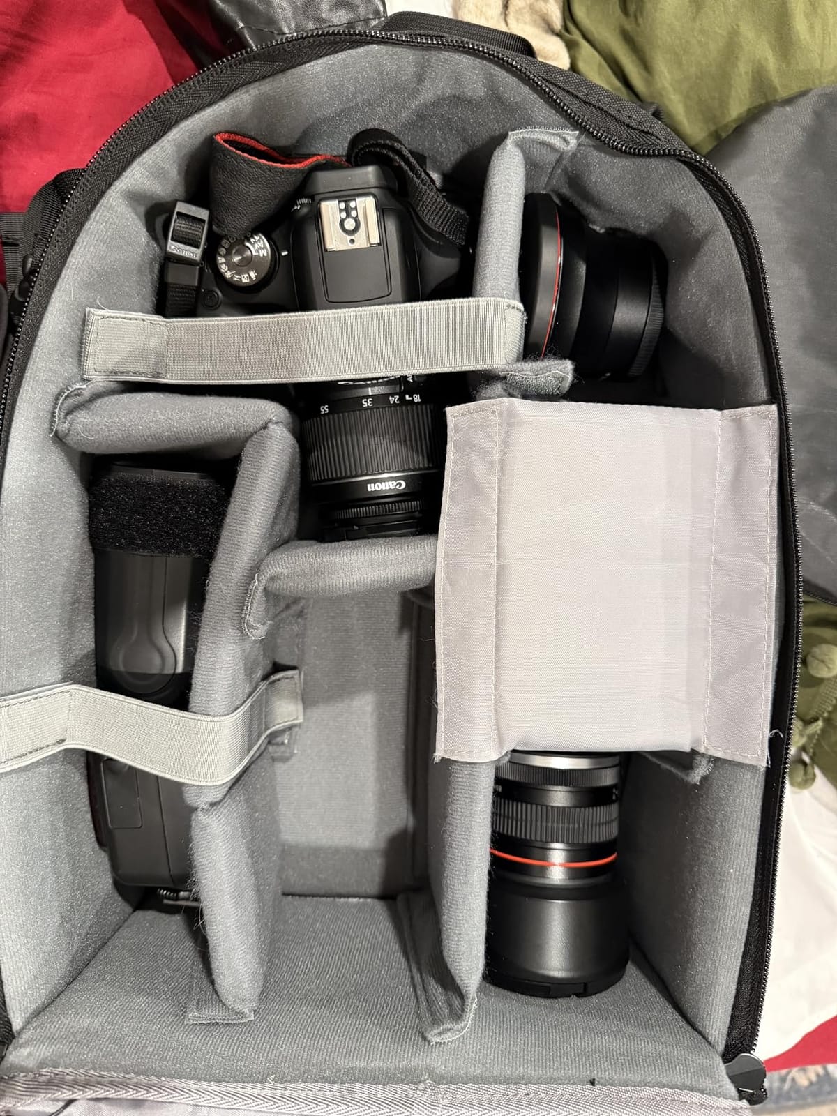 Cwatcun Camera Backpack, DSLR Bag Lightweight Water-resistant customer photo 2