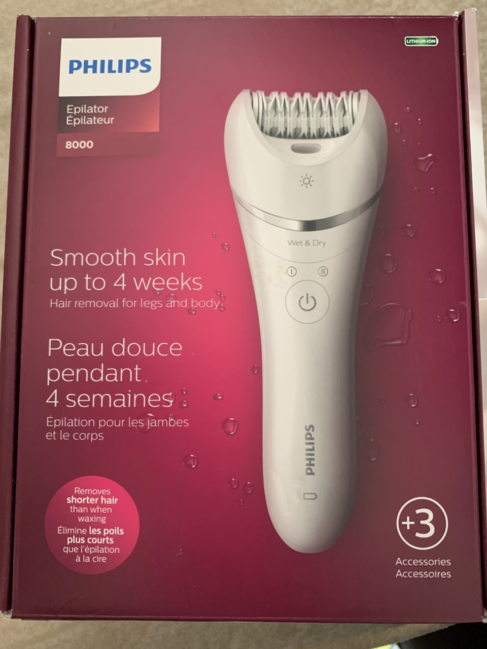 Philips Epilator Series 8000 for Women, with 3 Accessories, BRE700/04 customer photo 1
