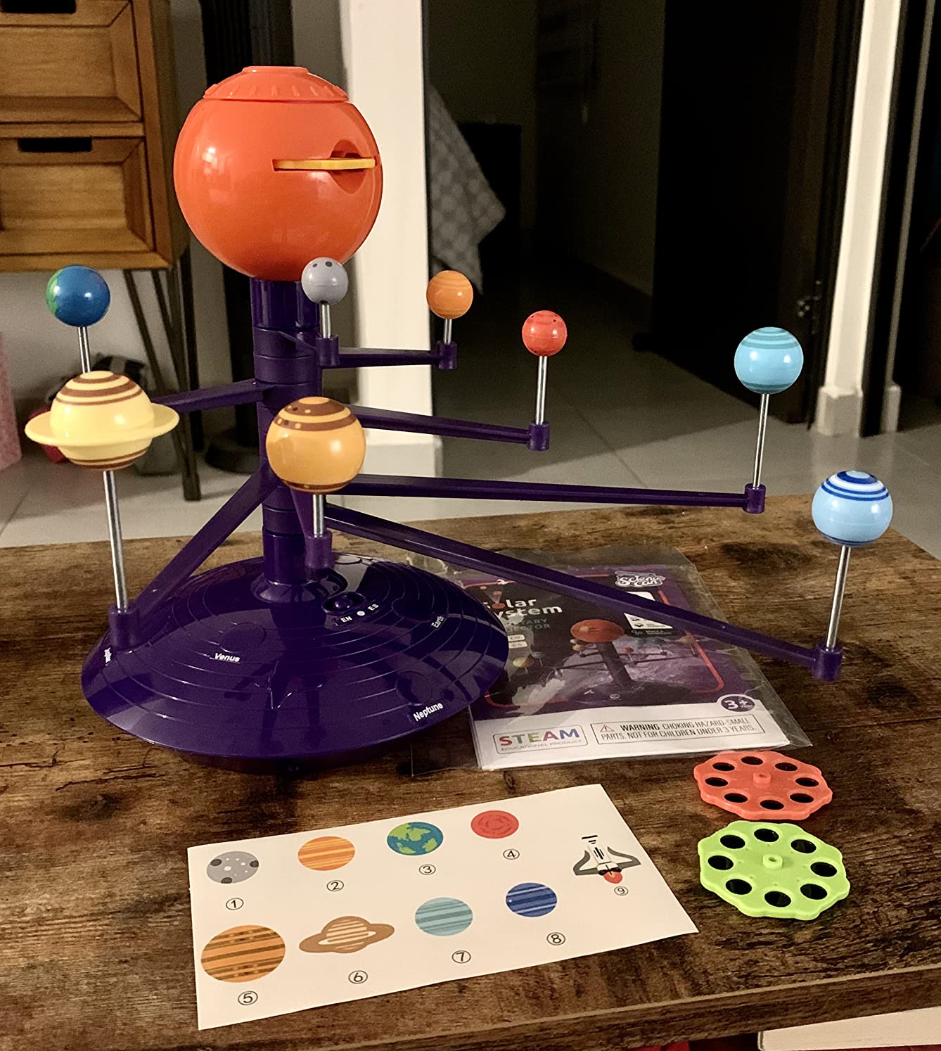 Science Can Solar System for Kids, Talking Astronomy Solar System Model Kit | Planetarium Projector w/ 8 Planets, Bilingual EN/ES, STEM Educational Toys, Space Toys Gift for 3 4 5 6 7 Year Old Boys Girls customer photo 2