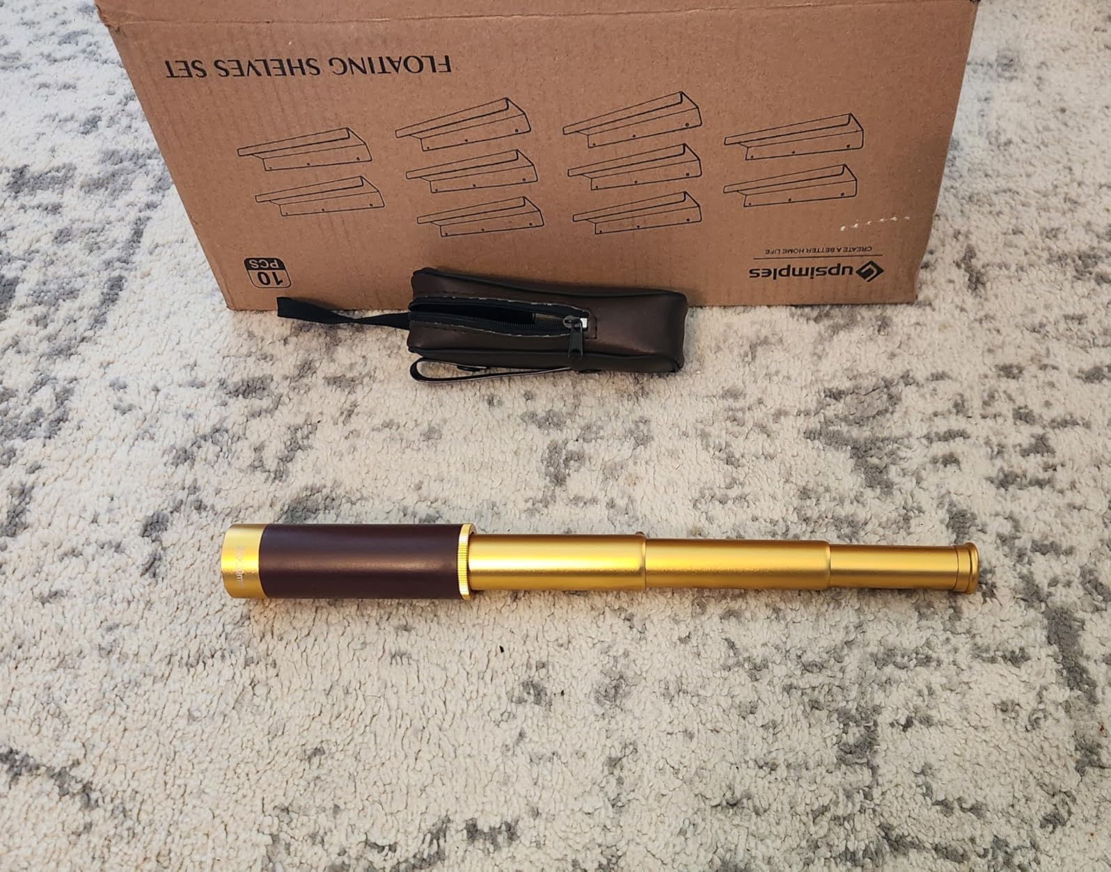 Pirate Monocular Telescope, 25x30 High Powered Zoomable Collapsible Brass Spyglass Handheld Waterproof Telescope Monocular for Bird Watching Hunting Hiking Travelling customer photo 1