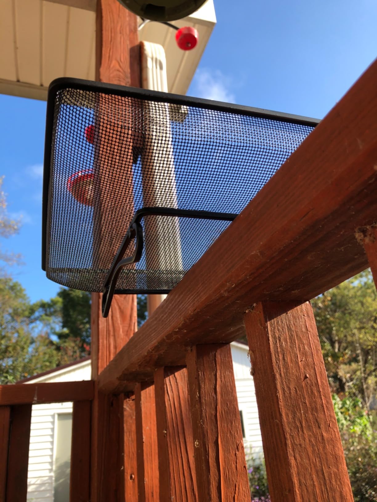 MIXXIDEA Ground Bird Feeder Tray, Metal Platform Mesh Seed Tray for Bird Feeders, Great Attracting Garden Yard Decoration for Wild Birds Squirrels Dove (1 Pack) customer photo 1