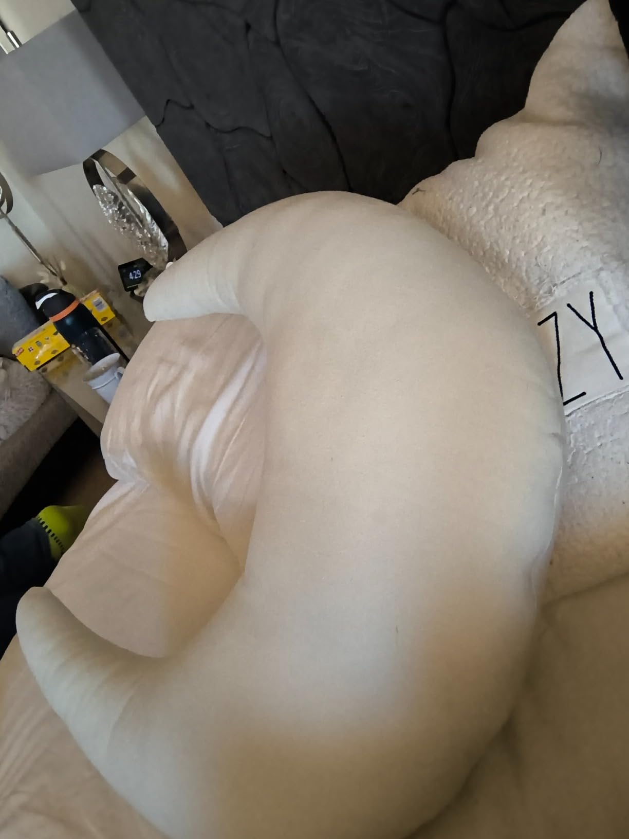 snuggle me Organic Baby Nursing Pillow for Breastfeeding - Natural customer photo 2