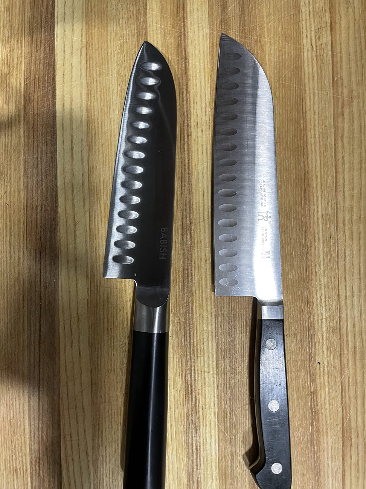 Babish 6.5 Inch Santoku Knife High Carbon 1.4116 German Steel Kitchen Knife Razor Sharp Blade Durable Precision Cutlery for Slicing Dicing Chopping Vegetables Meat and Fish customer photo 2