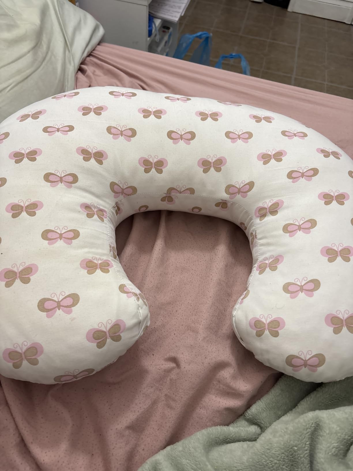 Little Grape Land Nursing Pillow for Infants, Extra Firm Breastfeeding Pillows, Baby Pillow for Nursing, Bottle Feeding with Machine Washable Cover & Breathable Filling customer photo 2