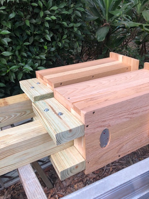 JCS Wildlife Cedar Wood Duck Nesting Box with Poly Lumber Roof - Mount in or at The Water's Edge to Attract Wood Ducks Nearby - Equipped with Clean Out Door and Drainage Holes (Green) customer photo 2