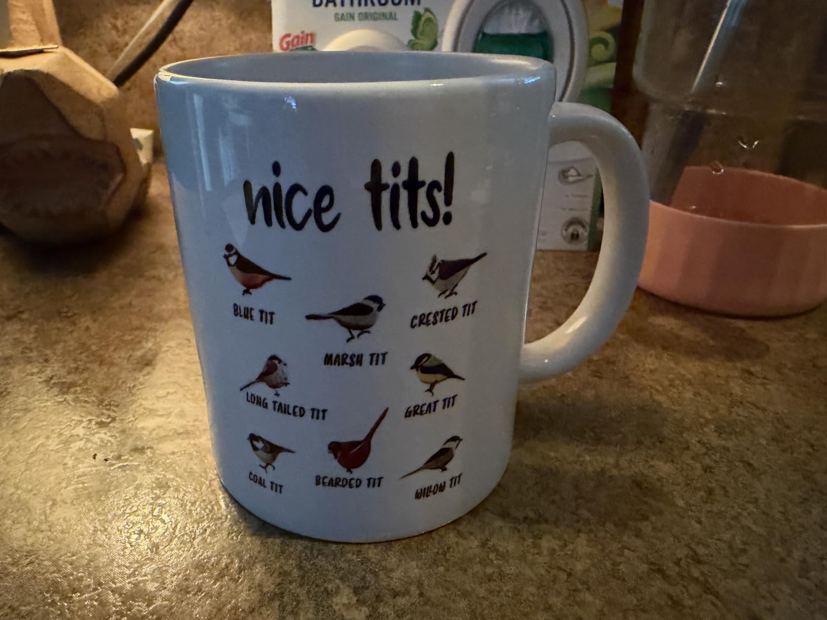 Jigfoxy Nice Tits Bird Mug, Funny Birds Coffee Mugs, Bird Watching Gifts customer photo 1