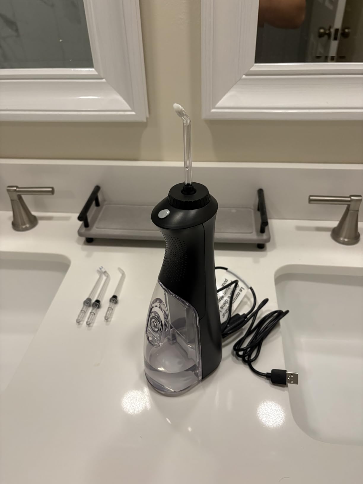 Waterpik Cordless Pearl Portable Water Flosser, Rechargeable, White customer photo 2