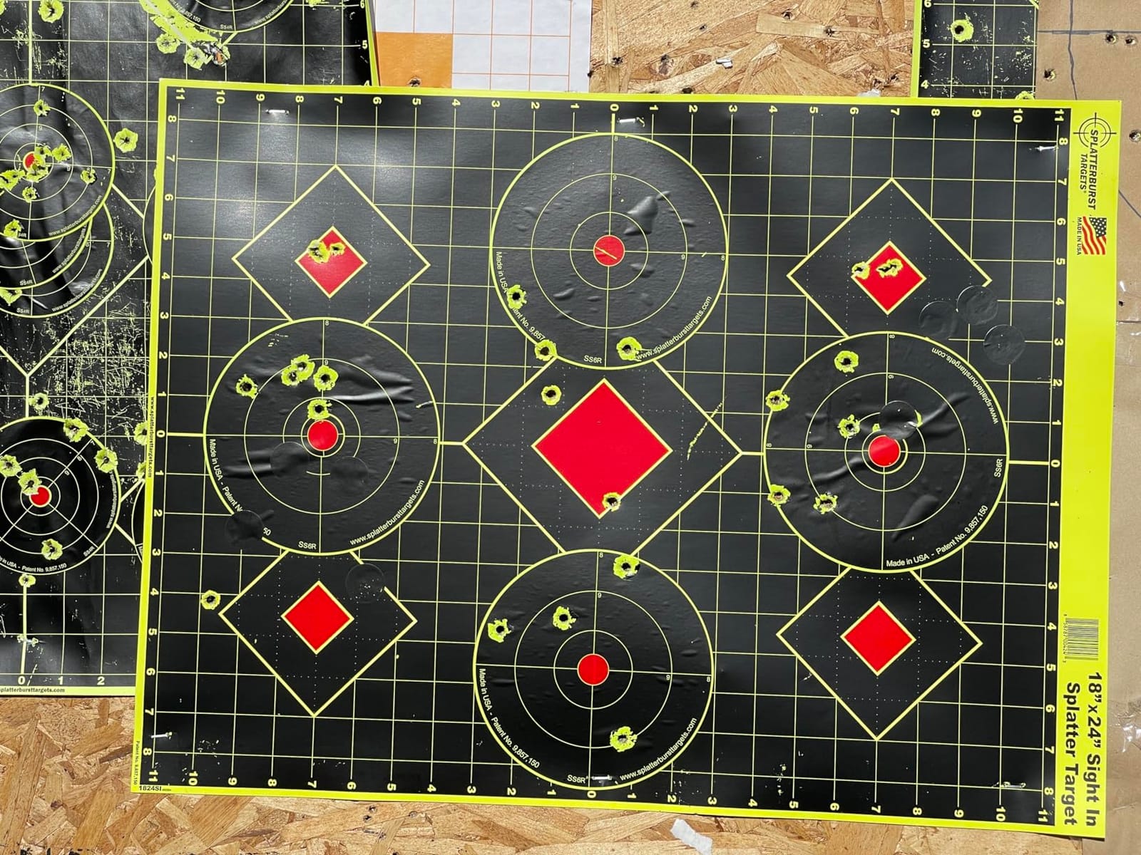 Splatterburst Targets - Roll of (100) 6 Inch Stick & Splatter Self Adhesive Shooting Target Stickers - Made in USA customer photo 1