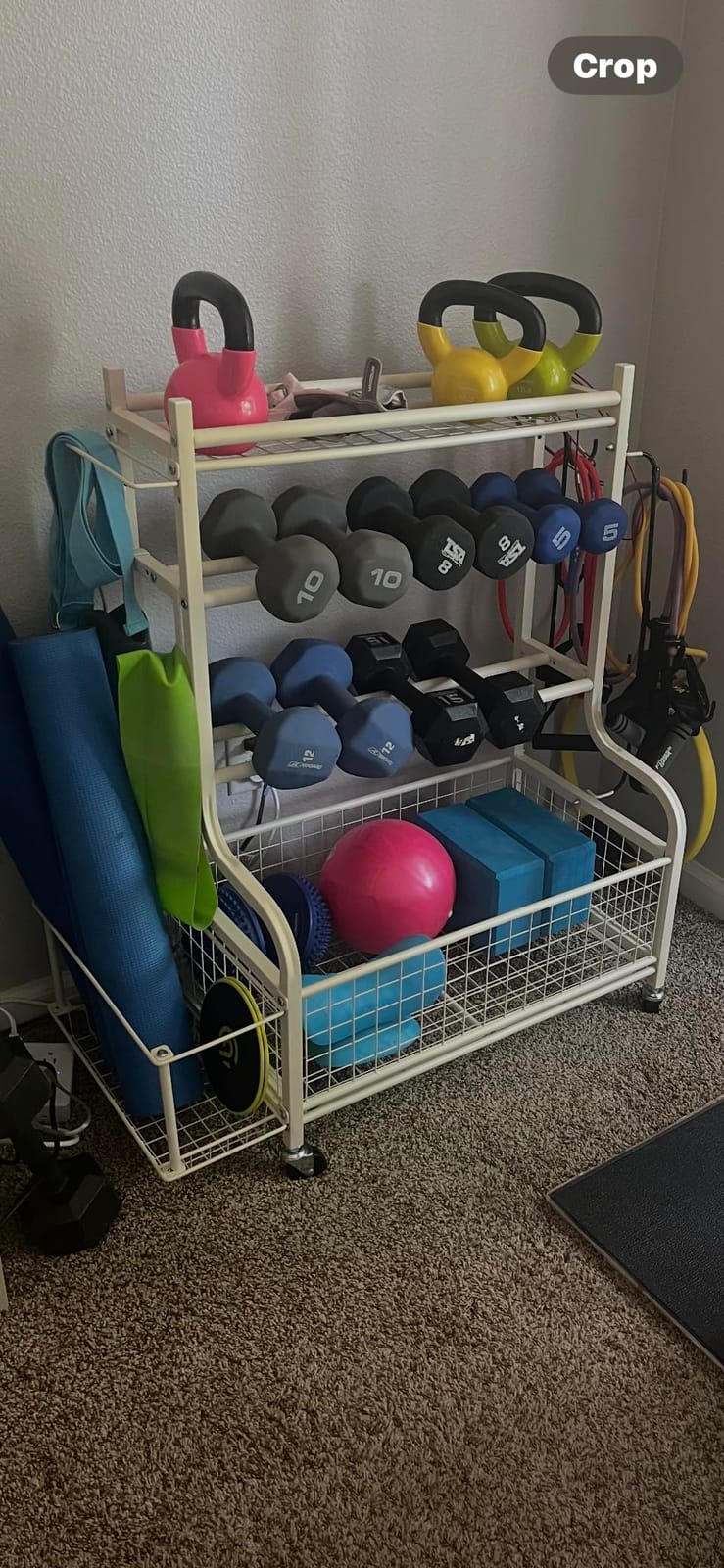 PLKOW Dumbbell Rack, Weight Rack for Home Gym Storage with Wheels and Hooks customer photo 2