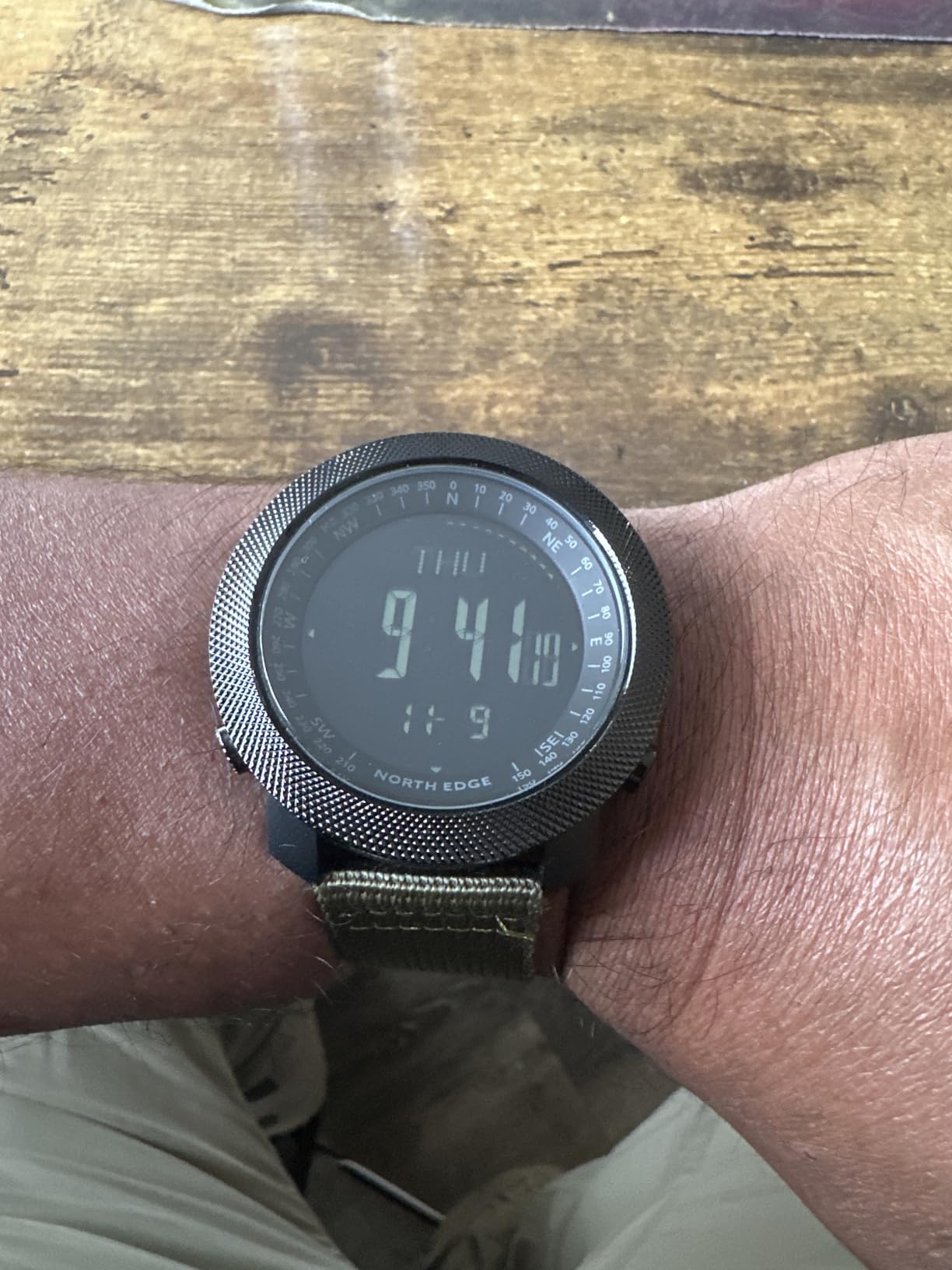 North Edge Apache Tactical Sports Watches for Men , Outdoor Survival Military Compass Rock Solid Digital Watches with Durable Band, Steps Tracker Pedometer Calories (Green)… customer photo 2