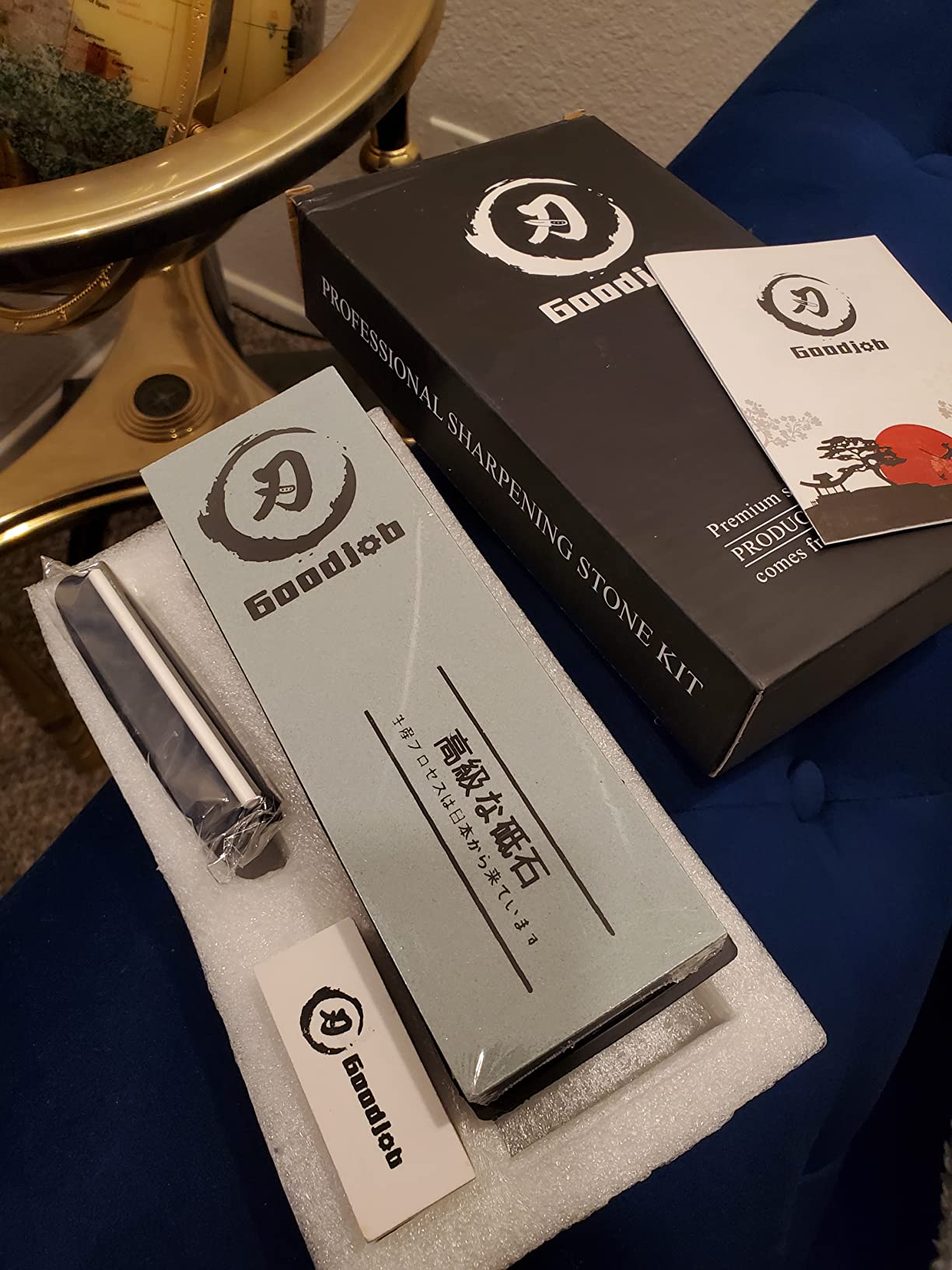 Premium Knife Sharpening Stone Kit with Angle Guide & Flattening Stone customer photo 1