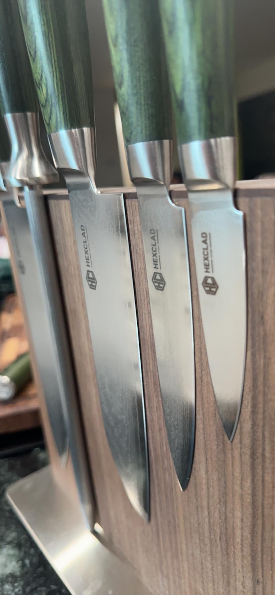 HexClad Green 6 Piece Japanese Damascus Stainless Steel Knife Set customer photo 1